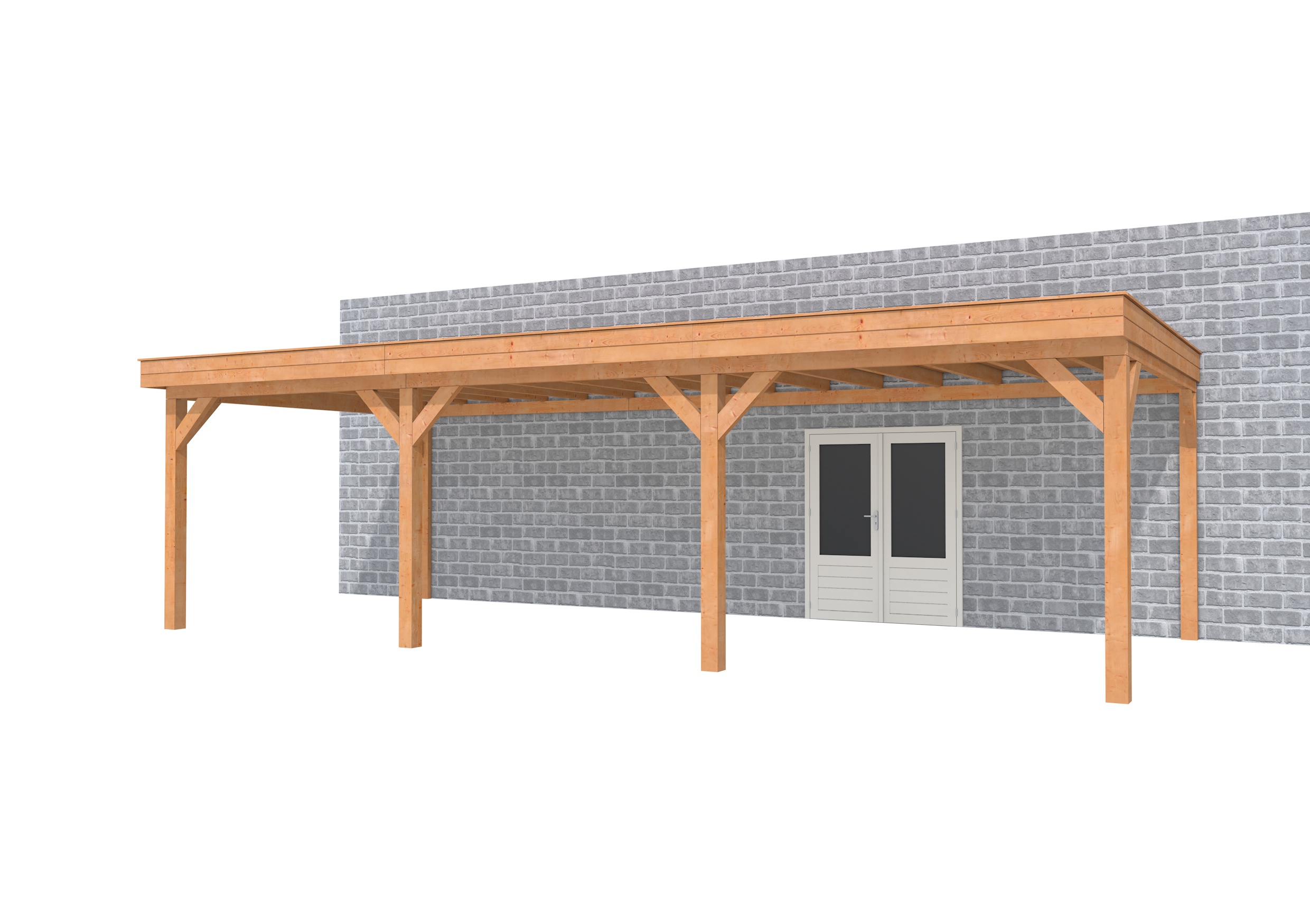 Buitenverblijf aan huis Premium III, douglas, basismodel XXL/C, 892x392 cm, onbehandeld.