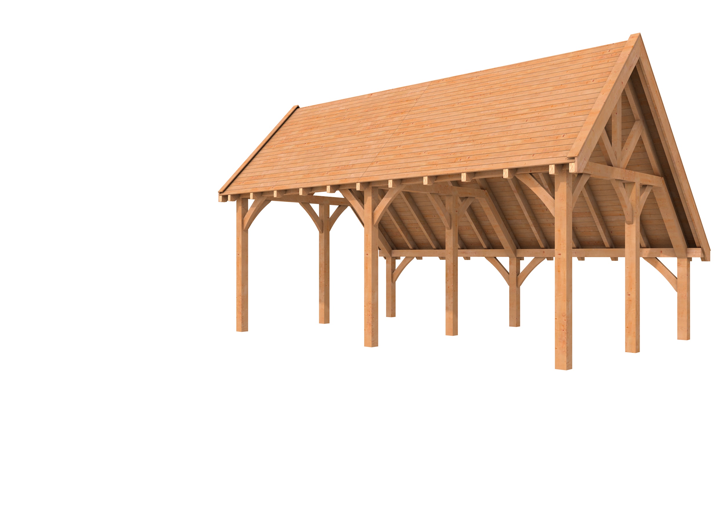 Buitenverblijf kapschuur Excellent II, douglas, basismodel XXL/B, 499x399 cm, onbehandeld.