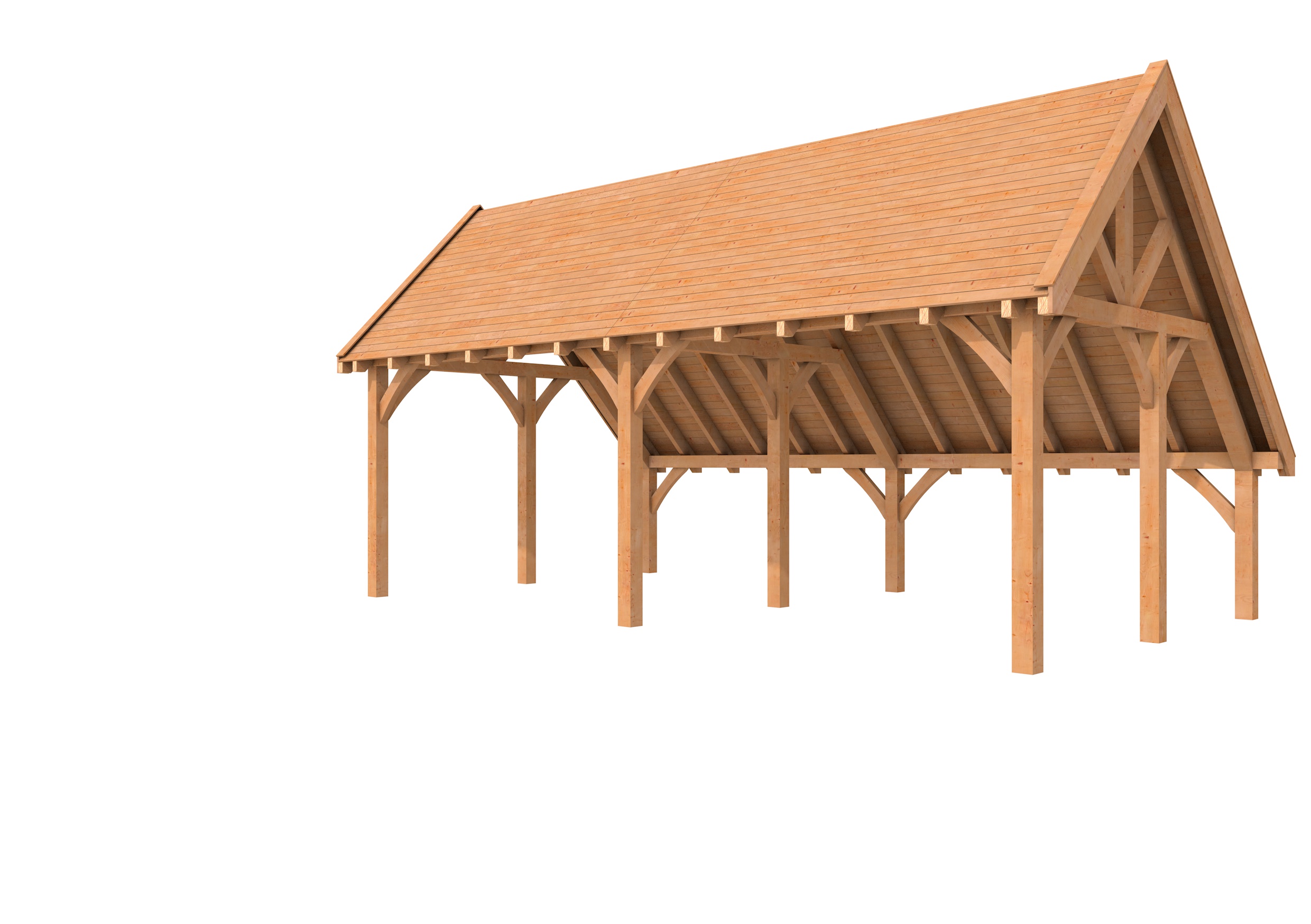 Buitenverblijf kapschuur Excellent II, douglas, basismodel XXL/C, 599x399 cm, onbehandeld.