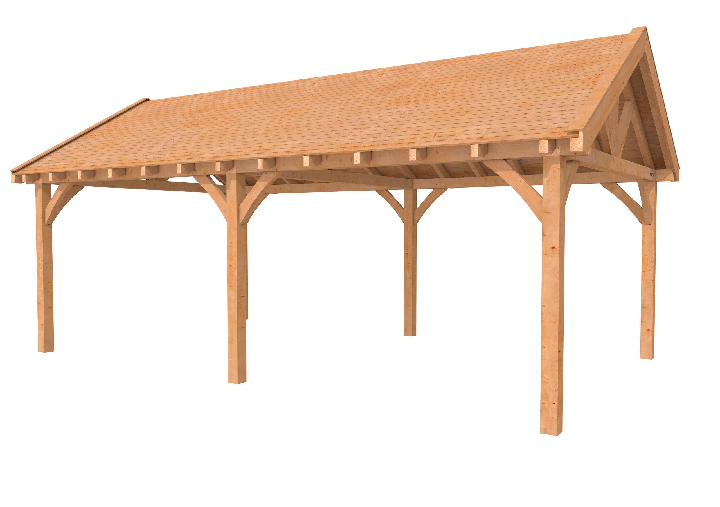 Buitenverblijf met zadeldak Excellent II, douglas, basismodel XXL/D, 699x399 cm, onbehandeld.