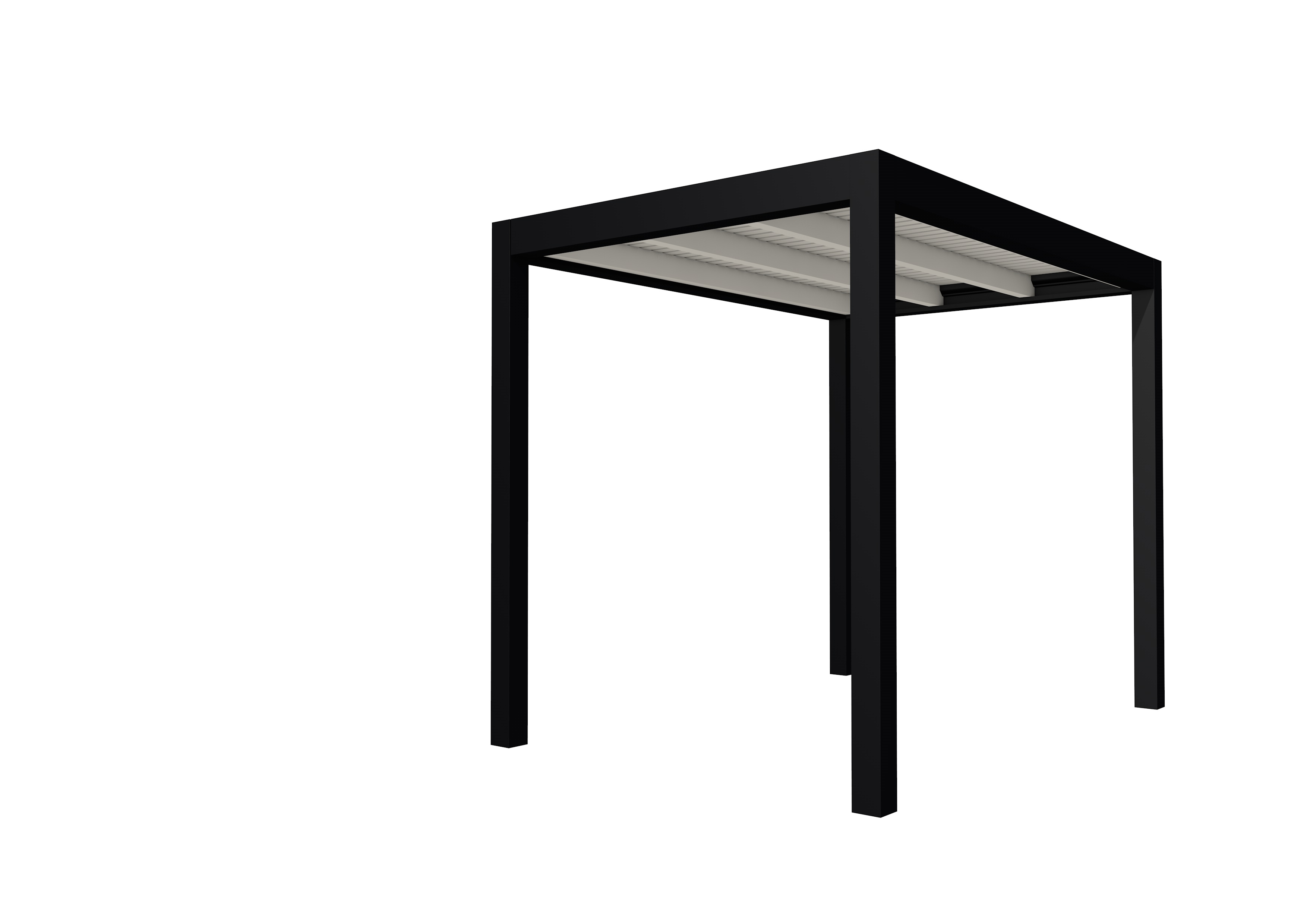 Buitenverblijf plat dak Allure I, vuren, basismodel L/A, 203x303 cm, wit gespoten.