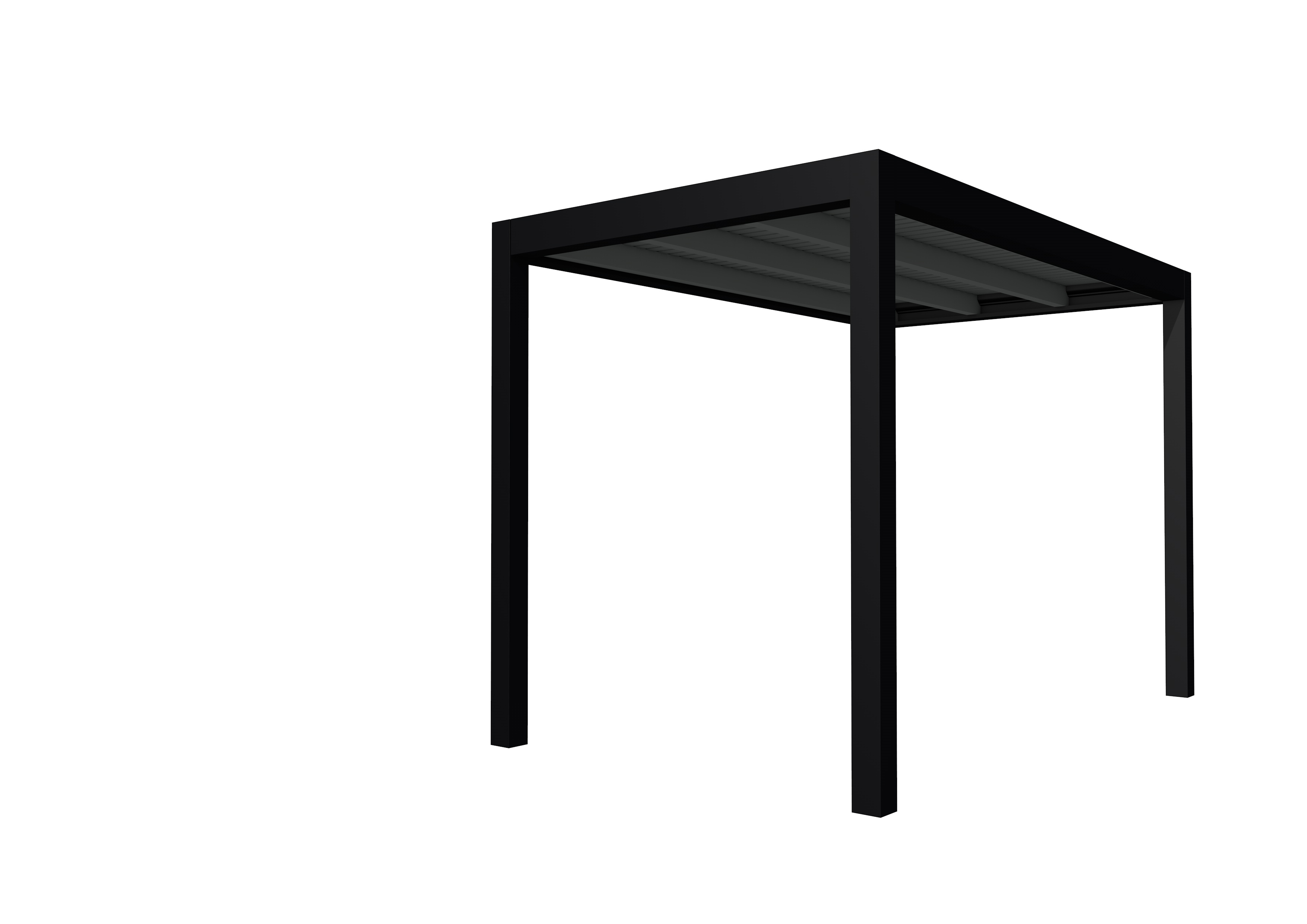 Buitenverblijf plat dak Allure I, vuren, basismodel XL/A, 203x353 cm, antraciet gespoten.