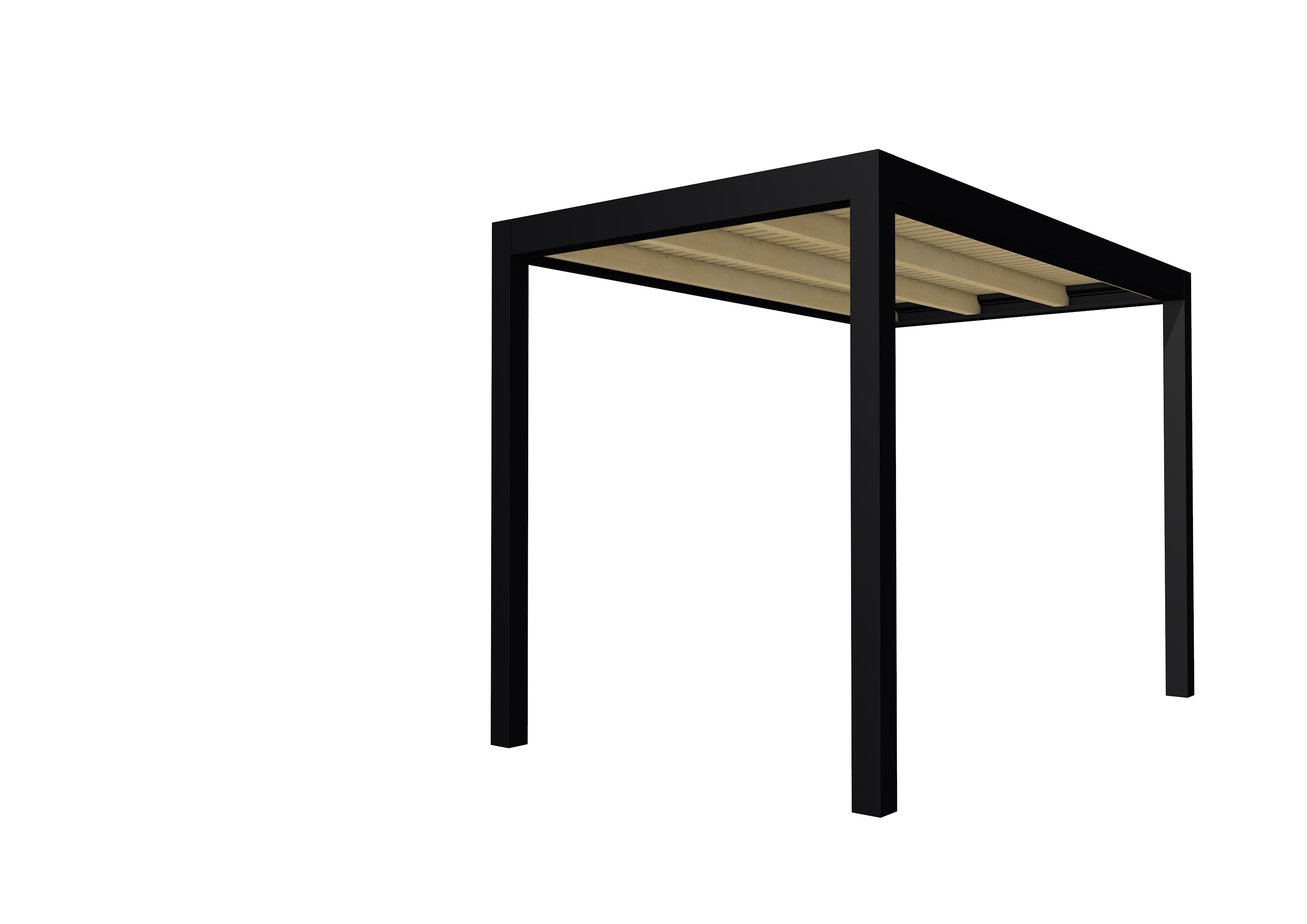 Buitenverblijf plat dak Allure I, vuren, basismodel XL/A, 203x353 cm, onbehandeld.