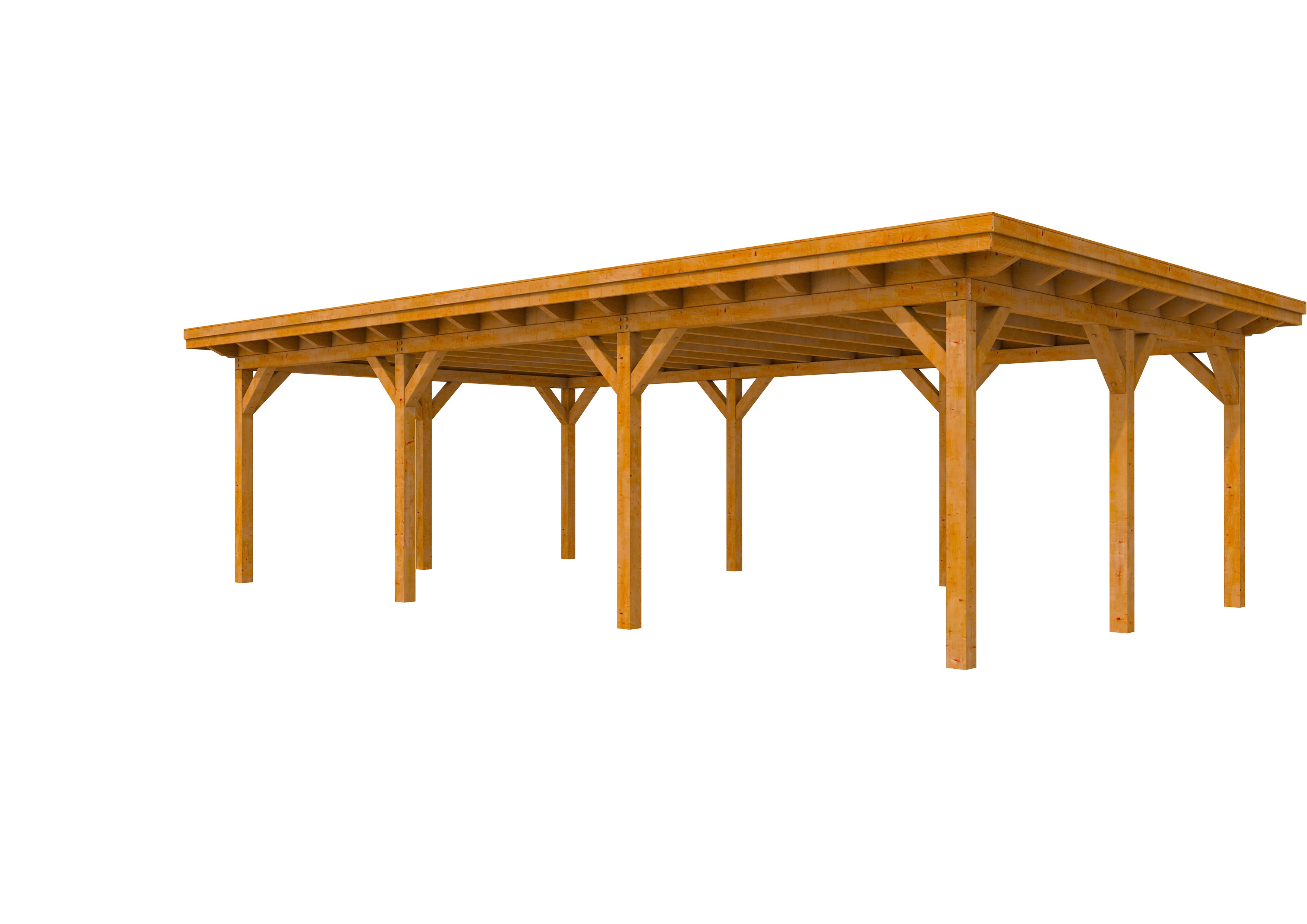 Buitenverblijf plat dak Prestige III, douglas, basismodel XXXL/C, 892x499 cm, transparant gespoten.