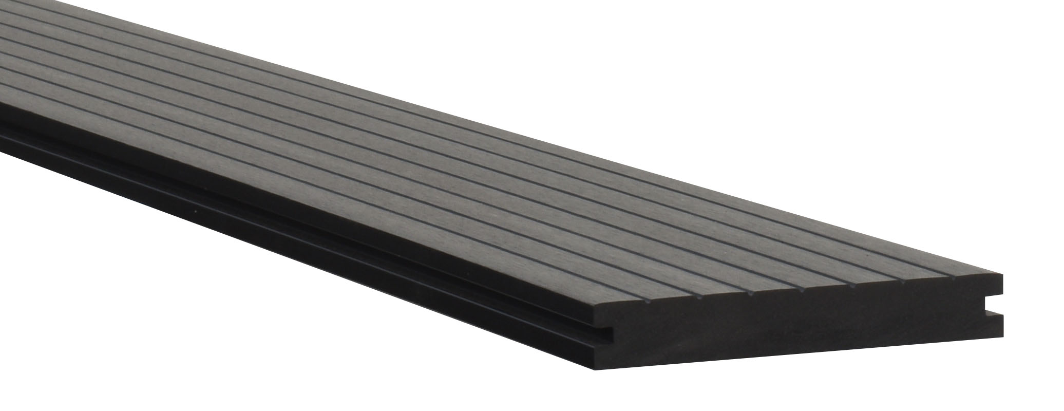 Composiet dekdeel massief 2,2 x 25,0 x 420 cm, antraciet.