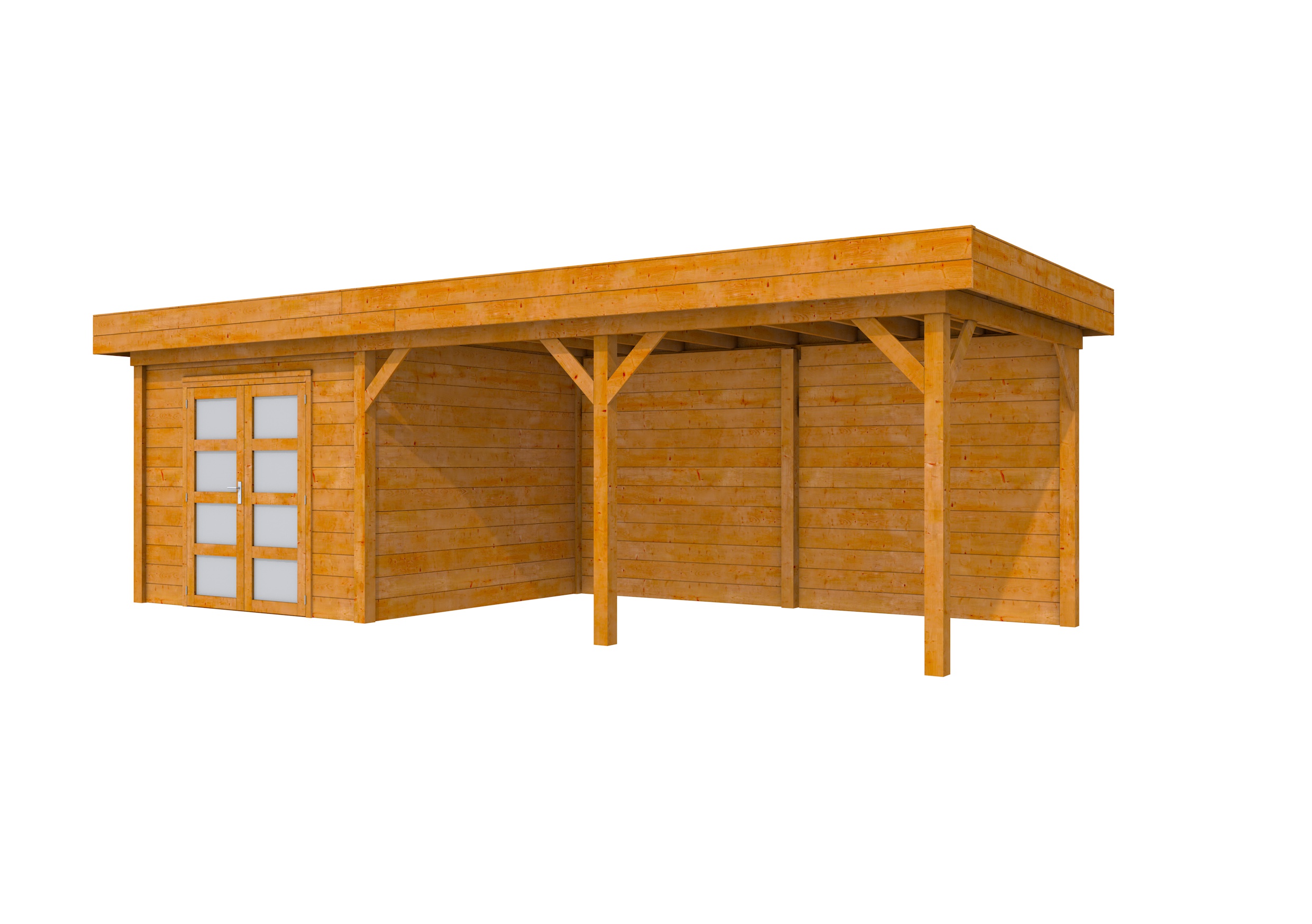 Douglas Topvision Roek, 298 x 298 en luifel 500 cm, transparant gespoten.