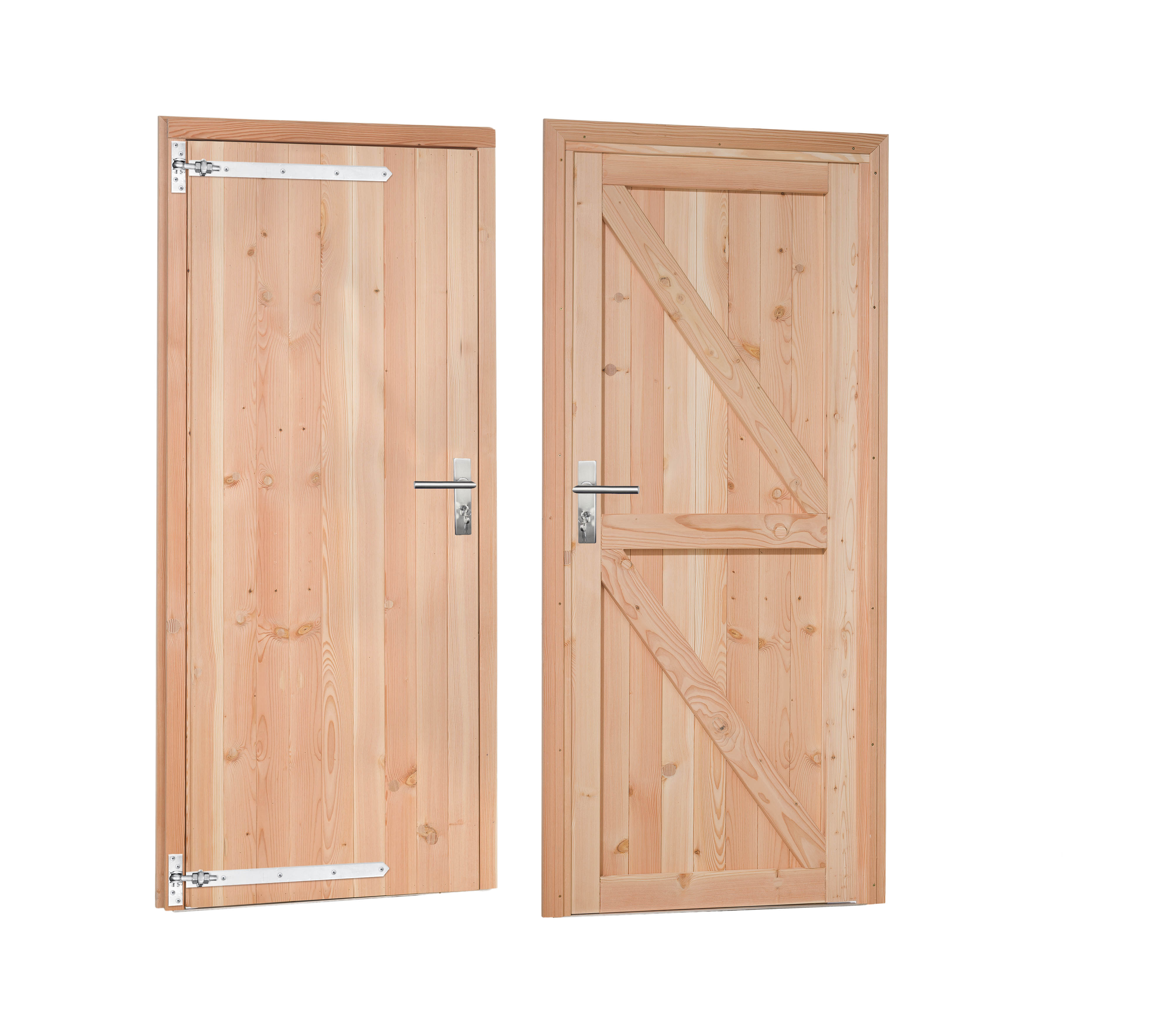 Douglas enkele dichte deur inclusief kozijn, linksdraaiend, 90 x 201 cm, transparant gespoten.