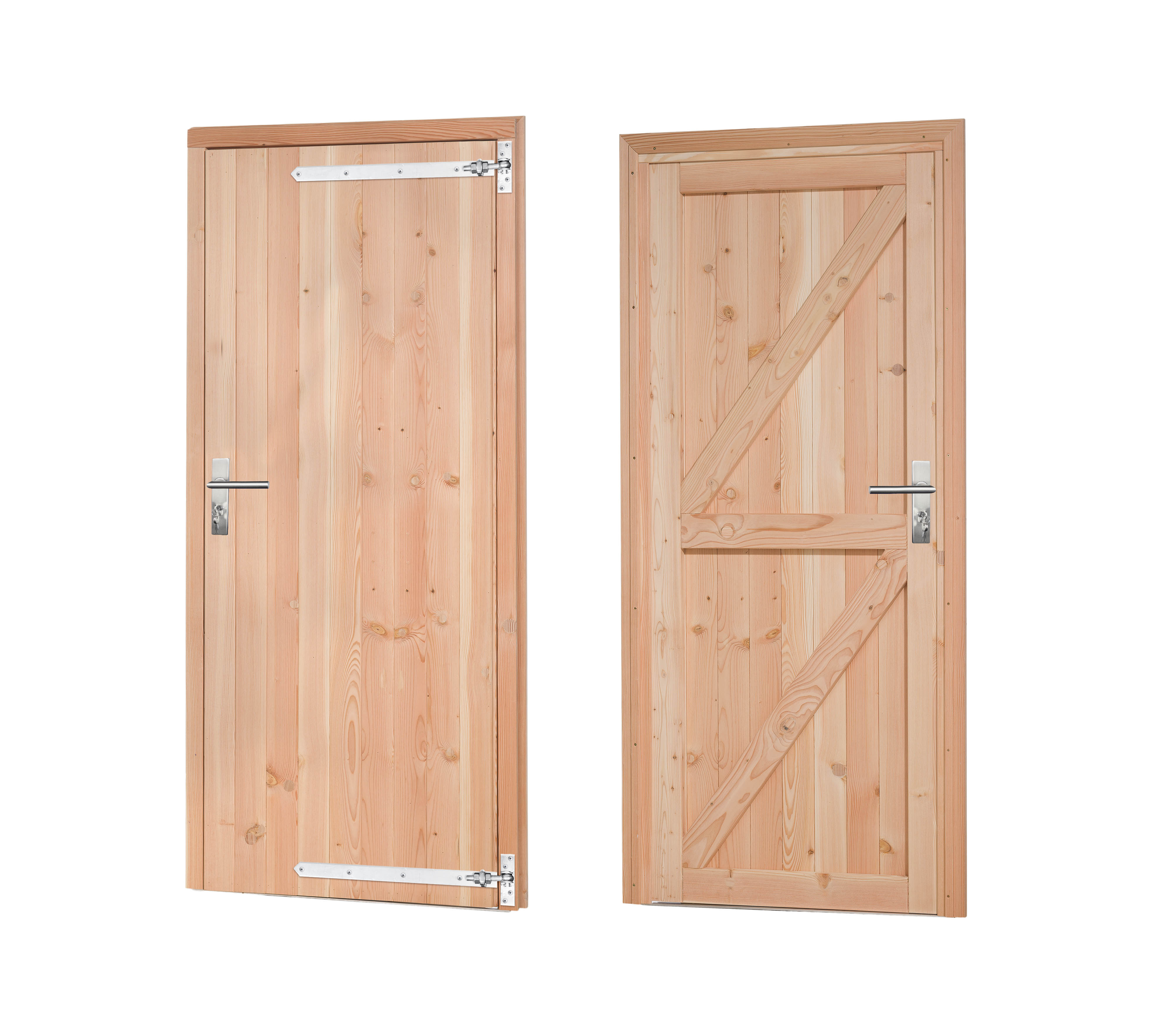 Douglas enkele dichte deur inclusief kozijn, rechtsdraaiend, 90 x 201 cm, transparant gespoten.