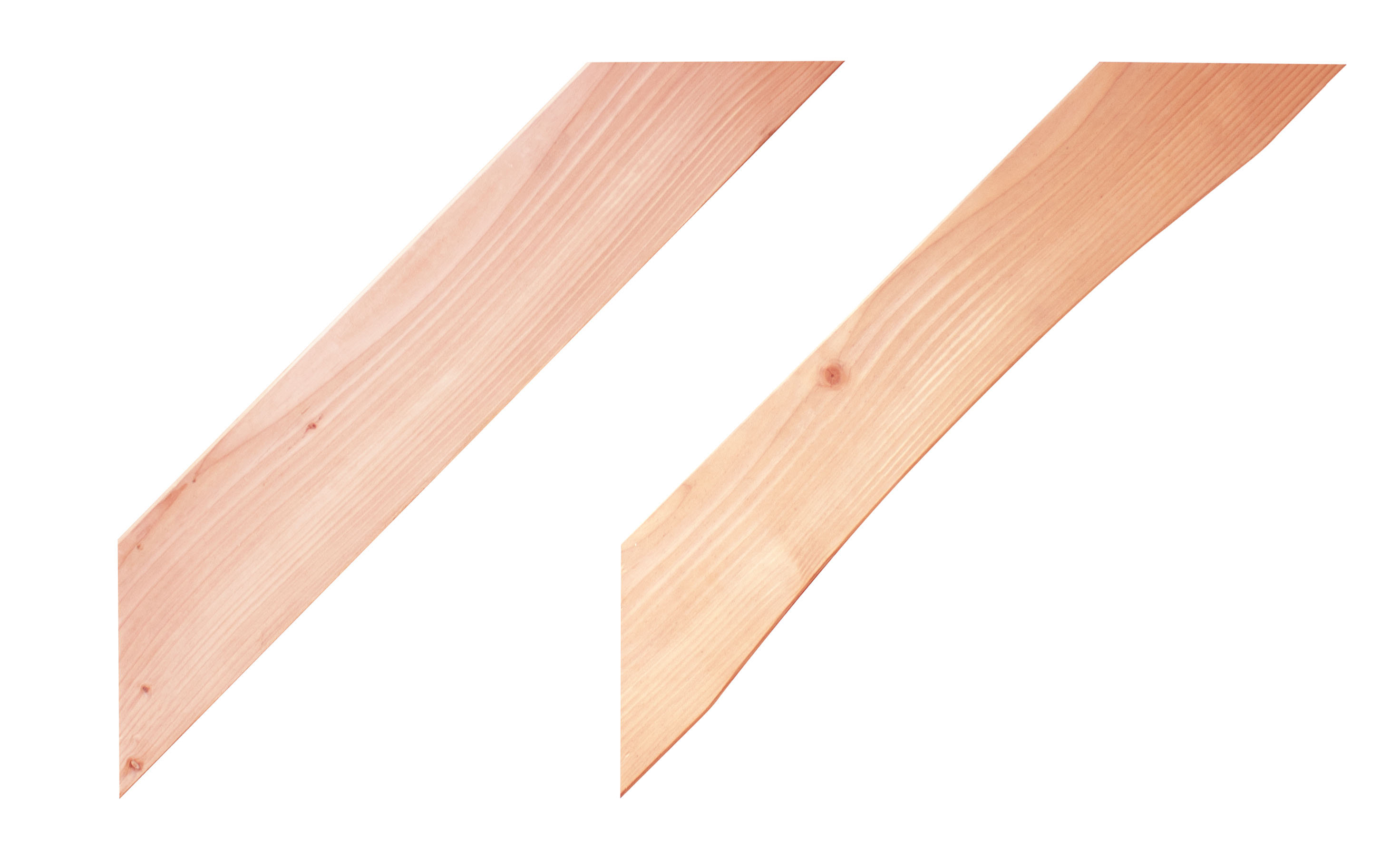 Douglas geschaafde schoor, recht, 4,5 x 14,5 x 70 cm, onbehandeld.