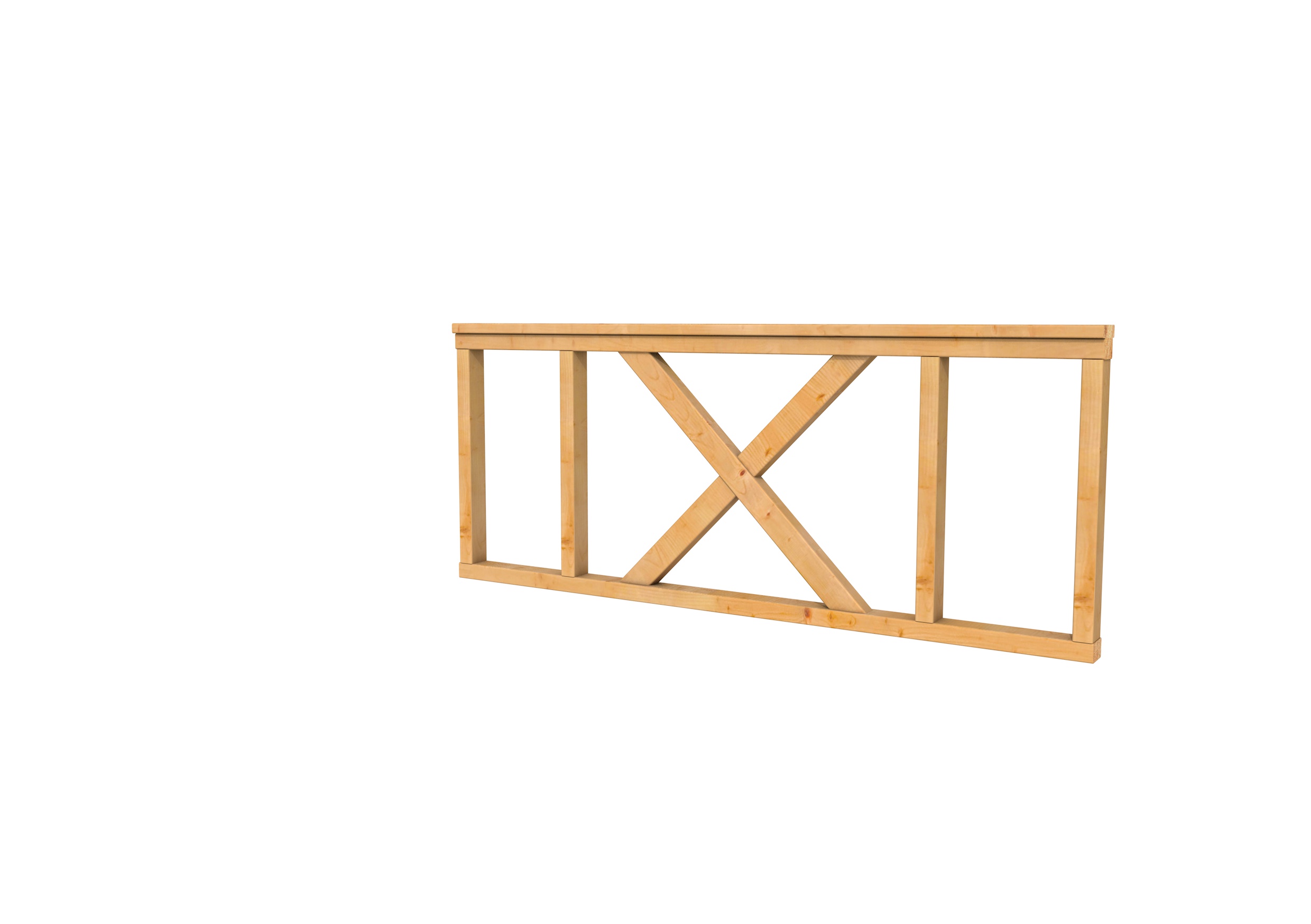 Hekwerk met kruis douglas type A, 178,5 x 73 cm, transparant gespoten.