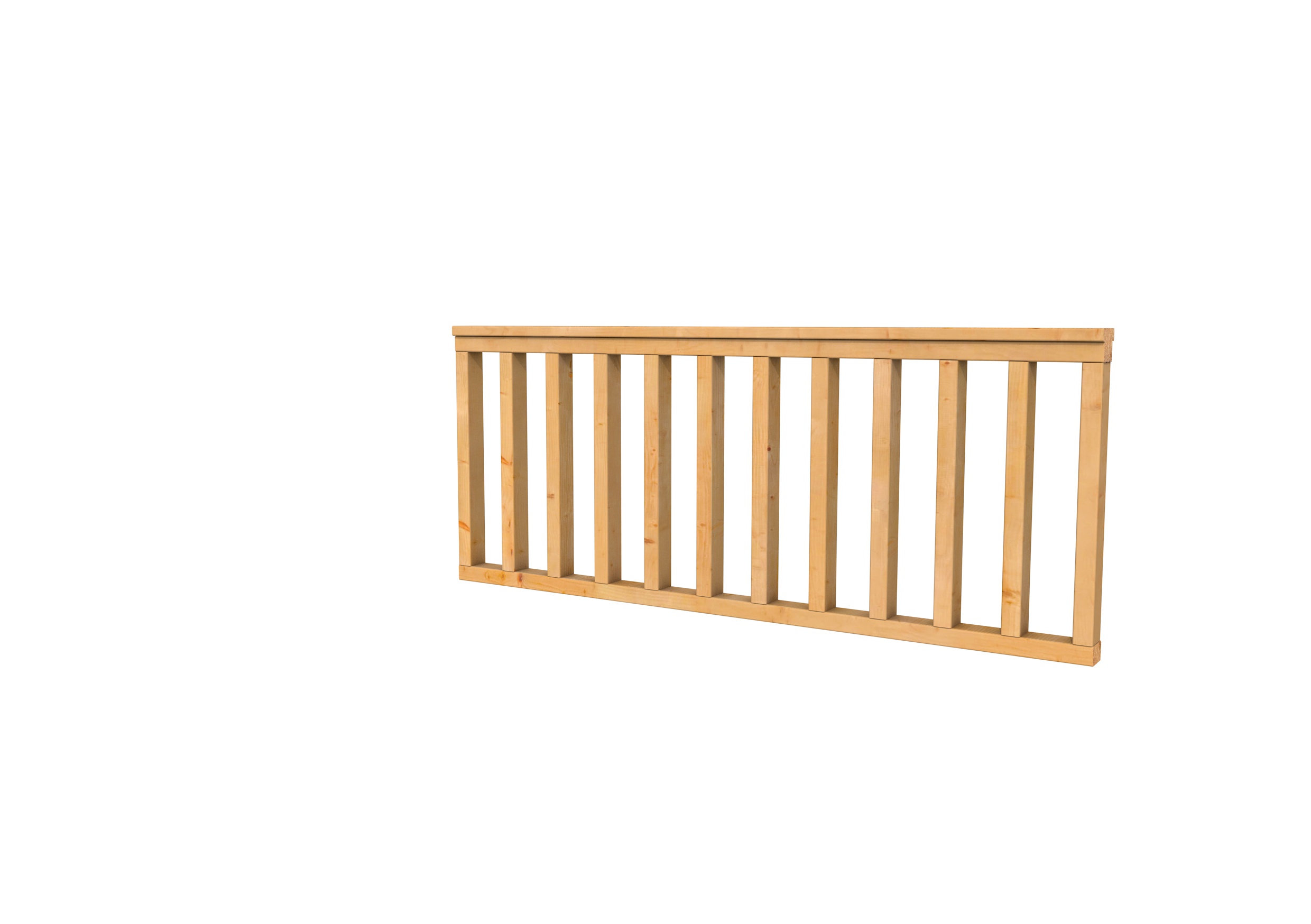 Hekwerk recht douglas type A, 178,5 x 73 cm, transparant gespoten.