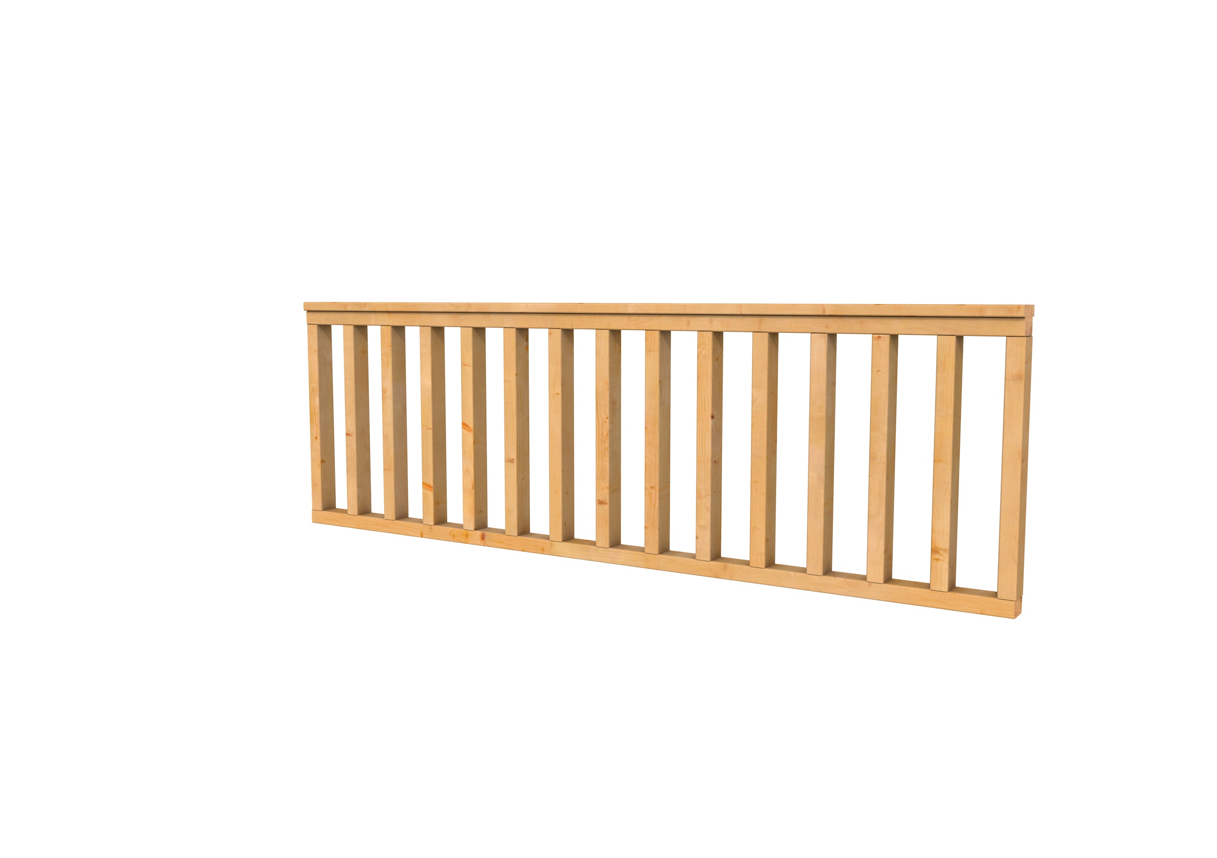 Hekwerk recht douglas type B, 228,5 x 73 cm, transparant gespoten.