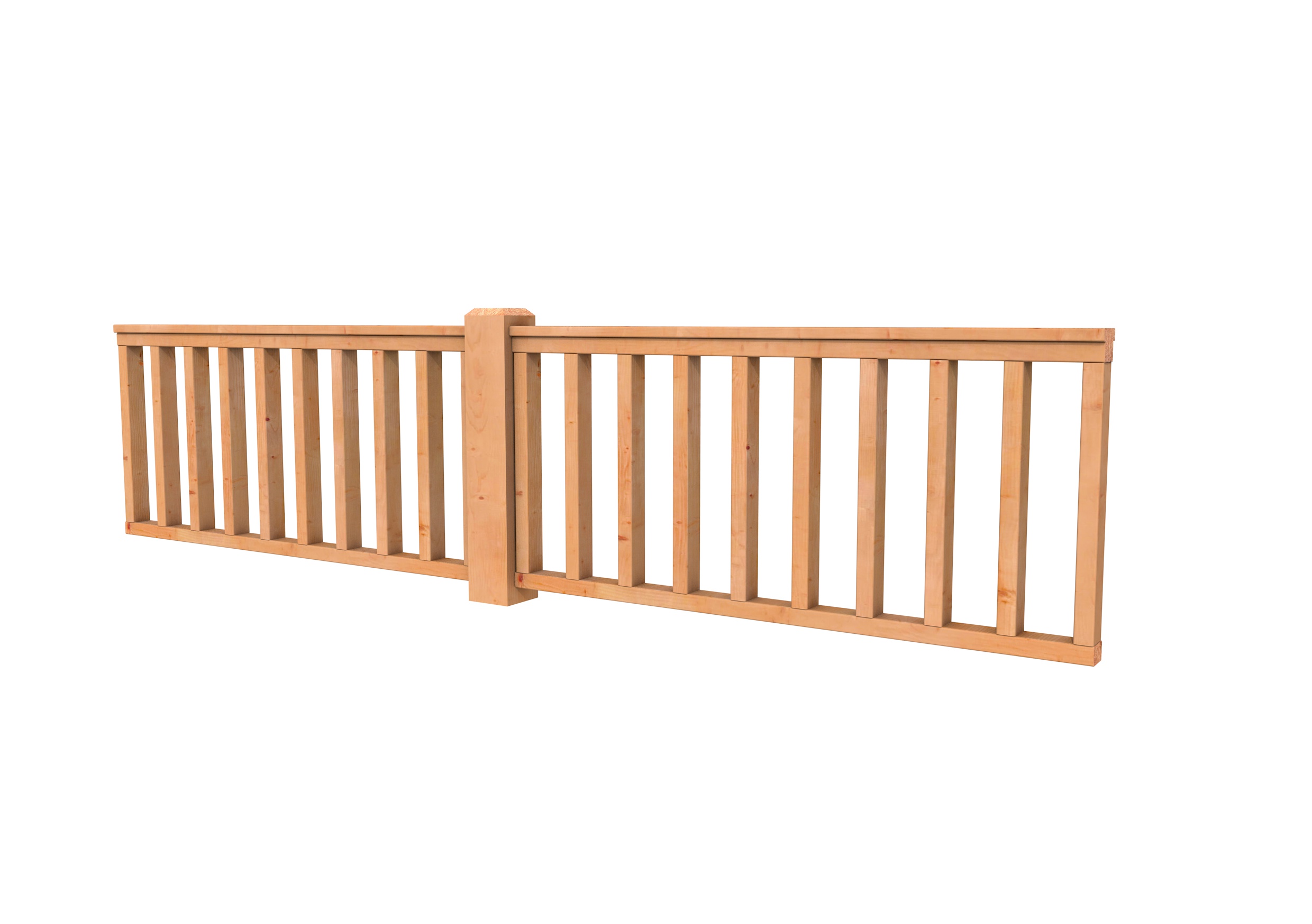 Hekwerk recht douglas type D, 328,5 x 73 cm, onbehandeld.