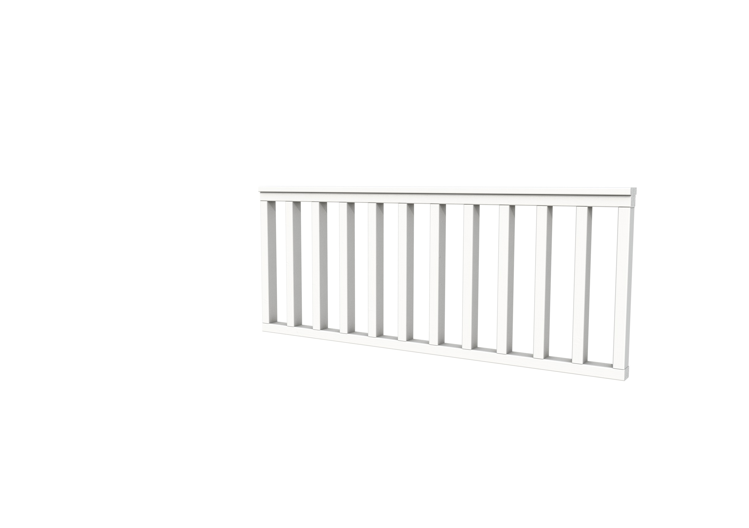 Hekwerk recht vuren type A, 178,5 x 73 cm, wit gespoten.