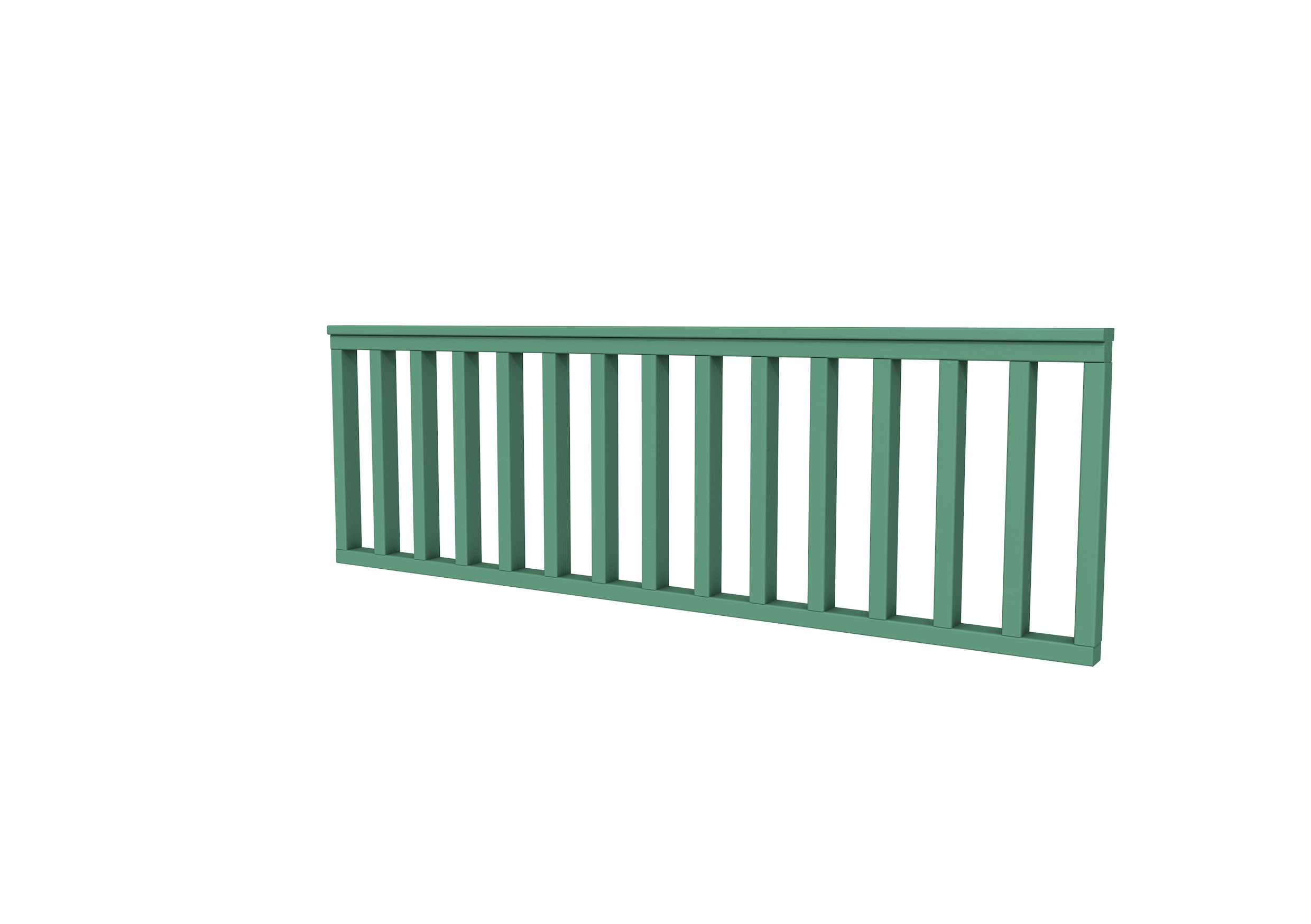 Hekwerk recht vuren type B, 228,5 x 73 cm, jungle groen gespoten.