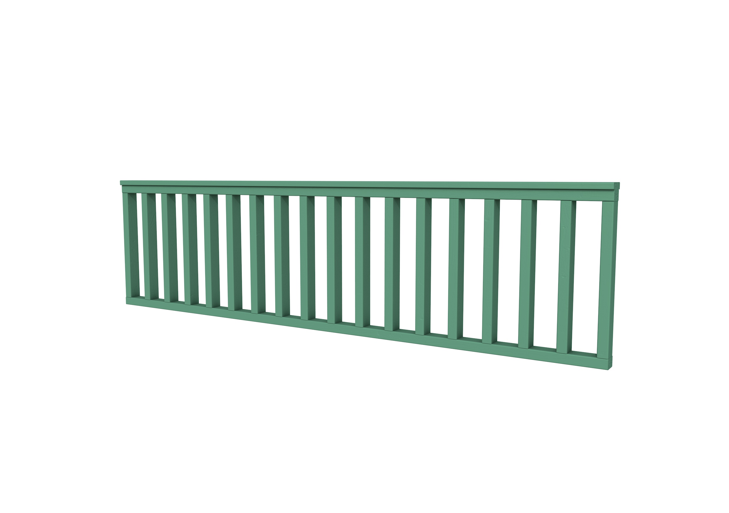 Hekwerk recht vuren type C, 278,5 x 73 cm, jungle groen gespoten.