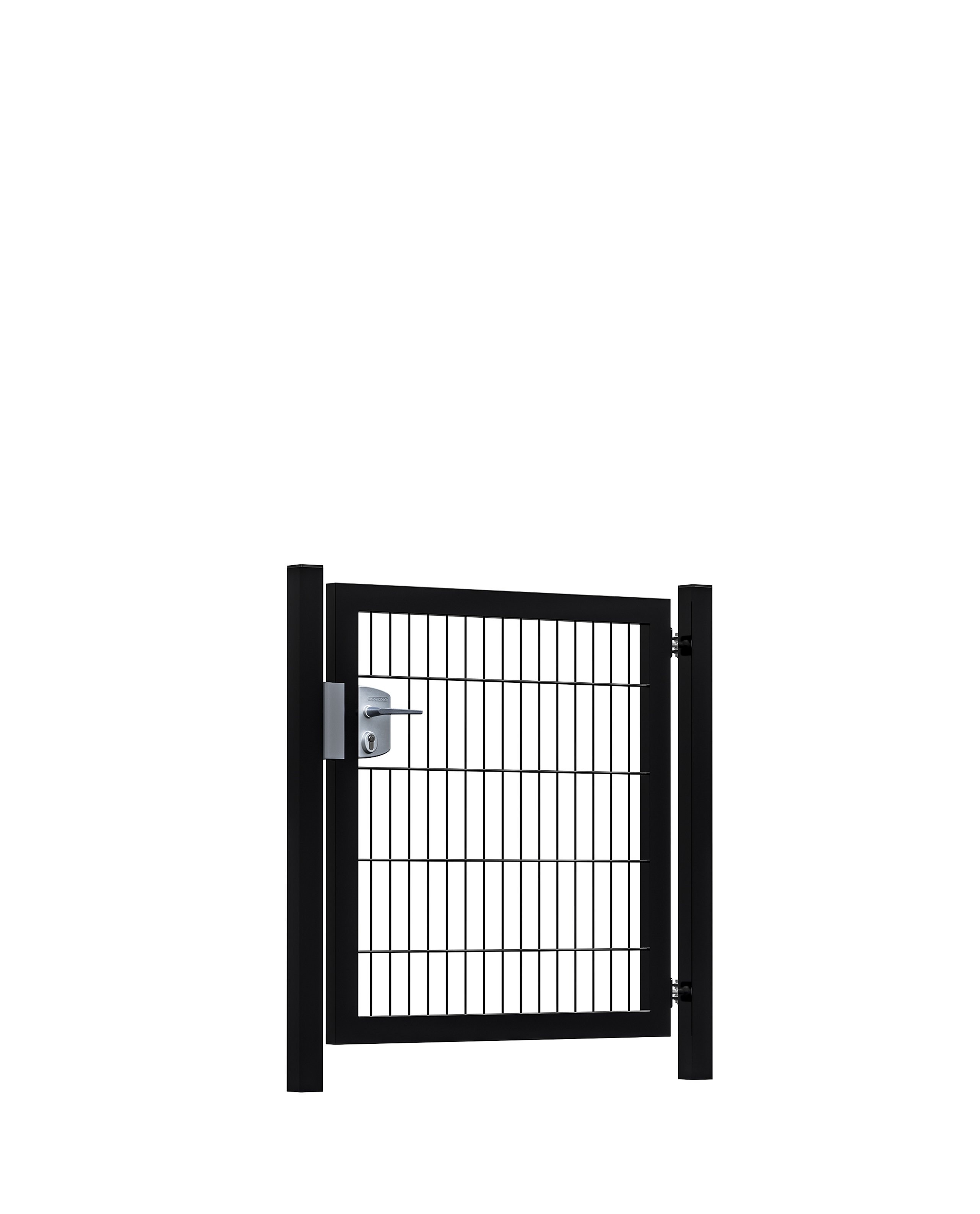 Hillfence metalen enkele poort Premium-line, 100 x 100 cm, zwart.