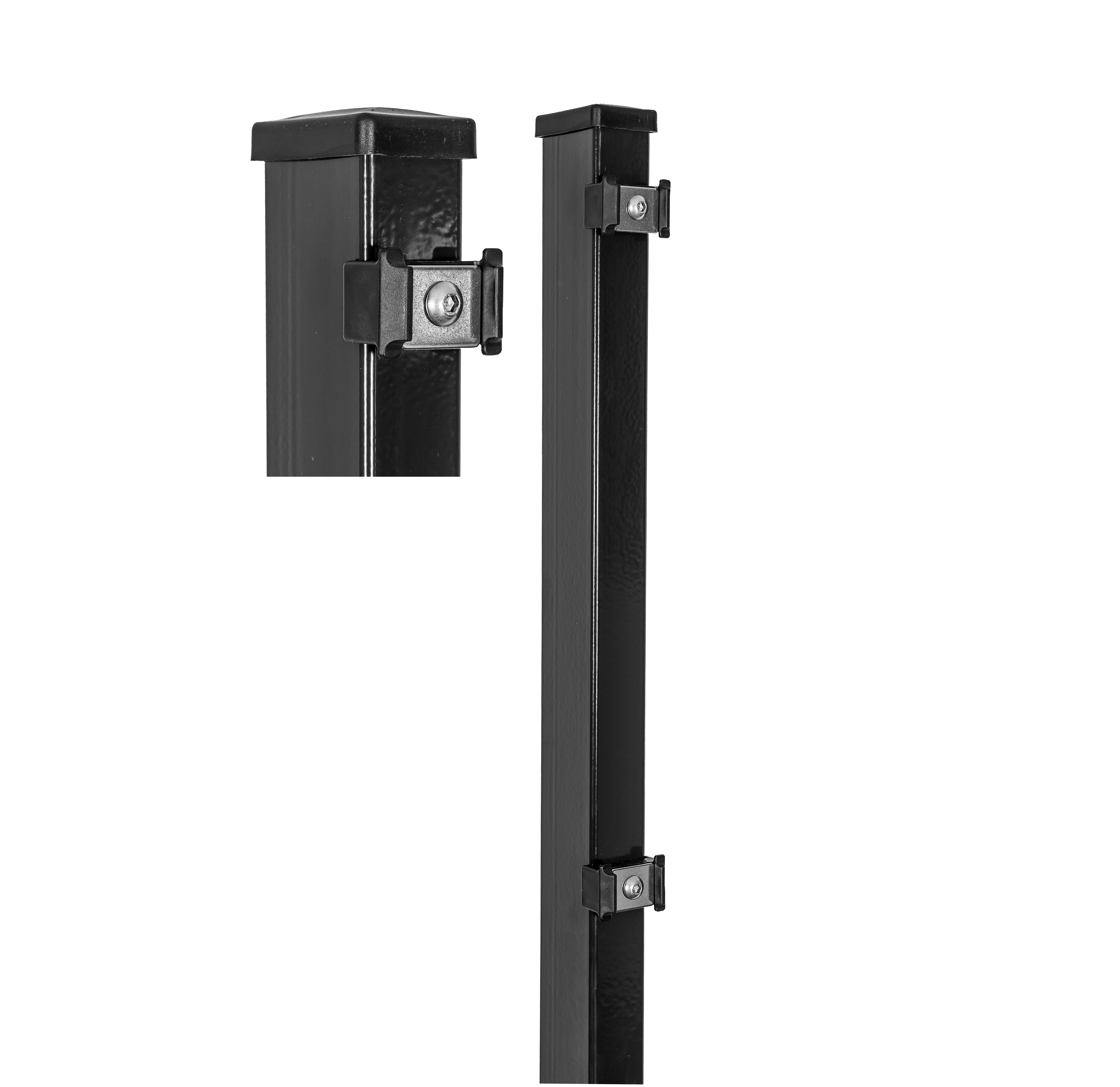 Hillfence metalen palen, 6 x 4 x 240 cm, zwart.