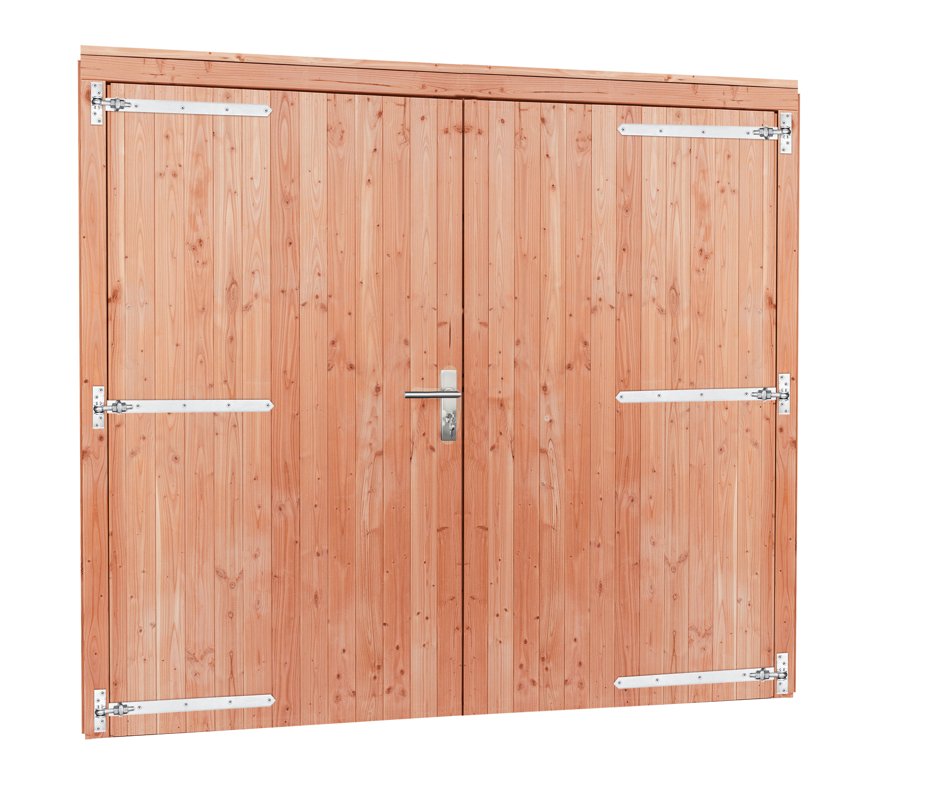 Redvision dubbele deur inclusief kozijn extra breed en hoog, 255 x 209 cm.