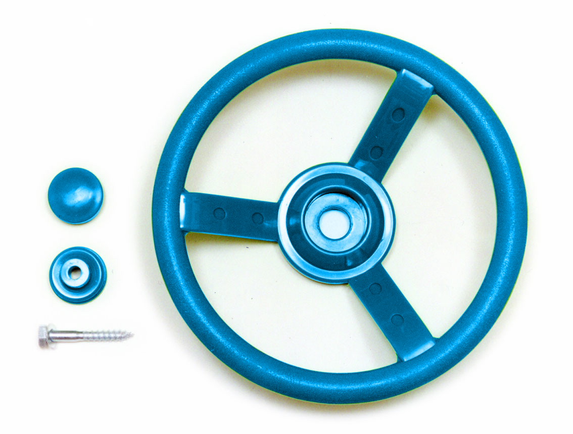 Stuurwiel kunststof, blauw.