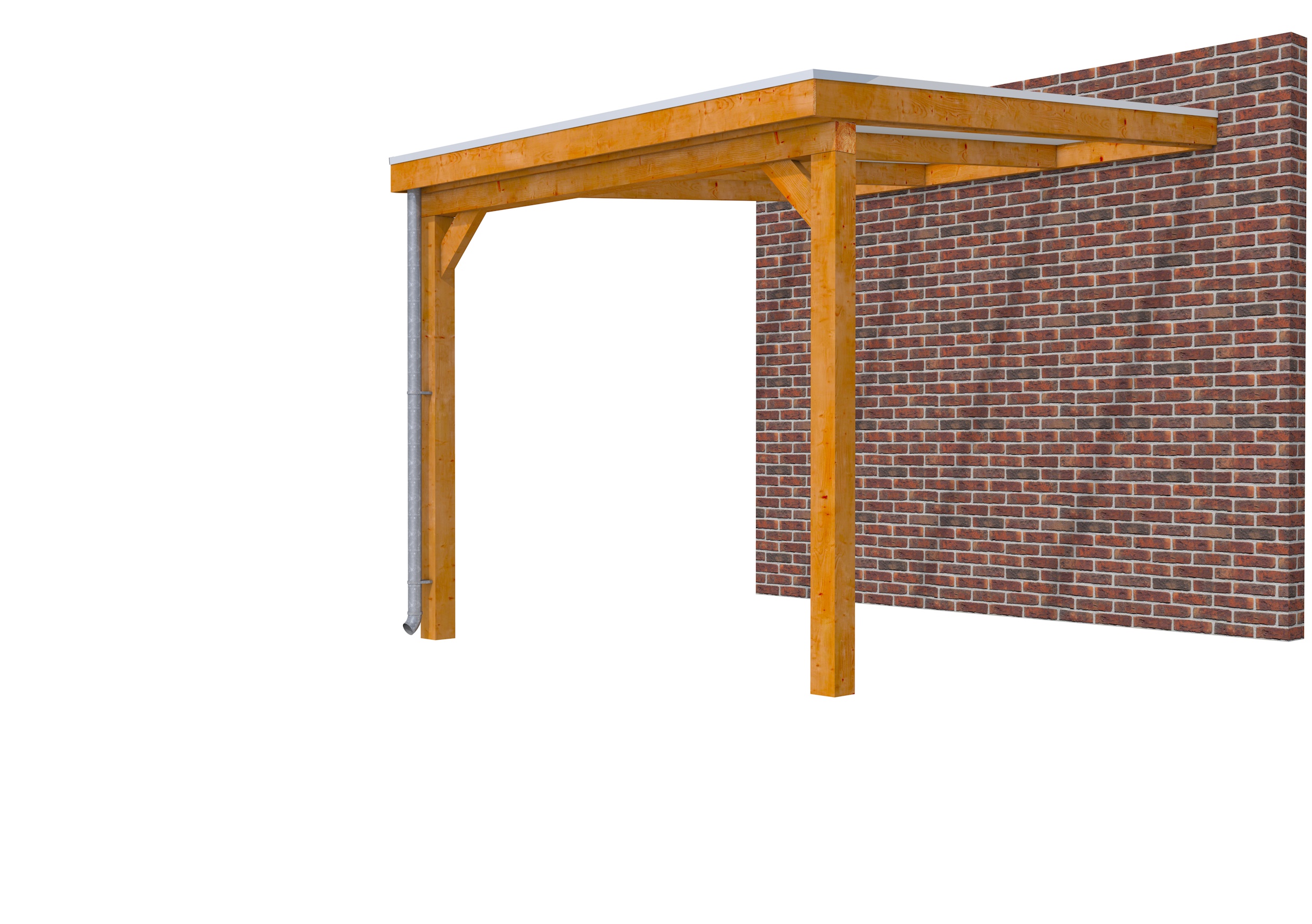 Veranda Classic 300 douglas, 312 x 360 cm, dakplaten opaal, transparant gespoten.