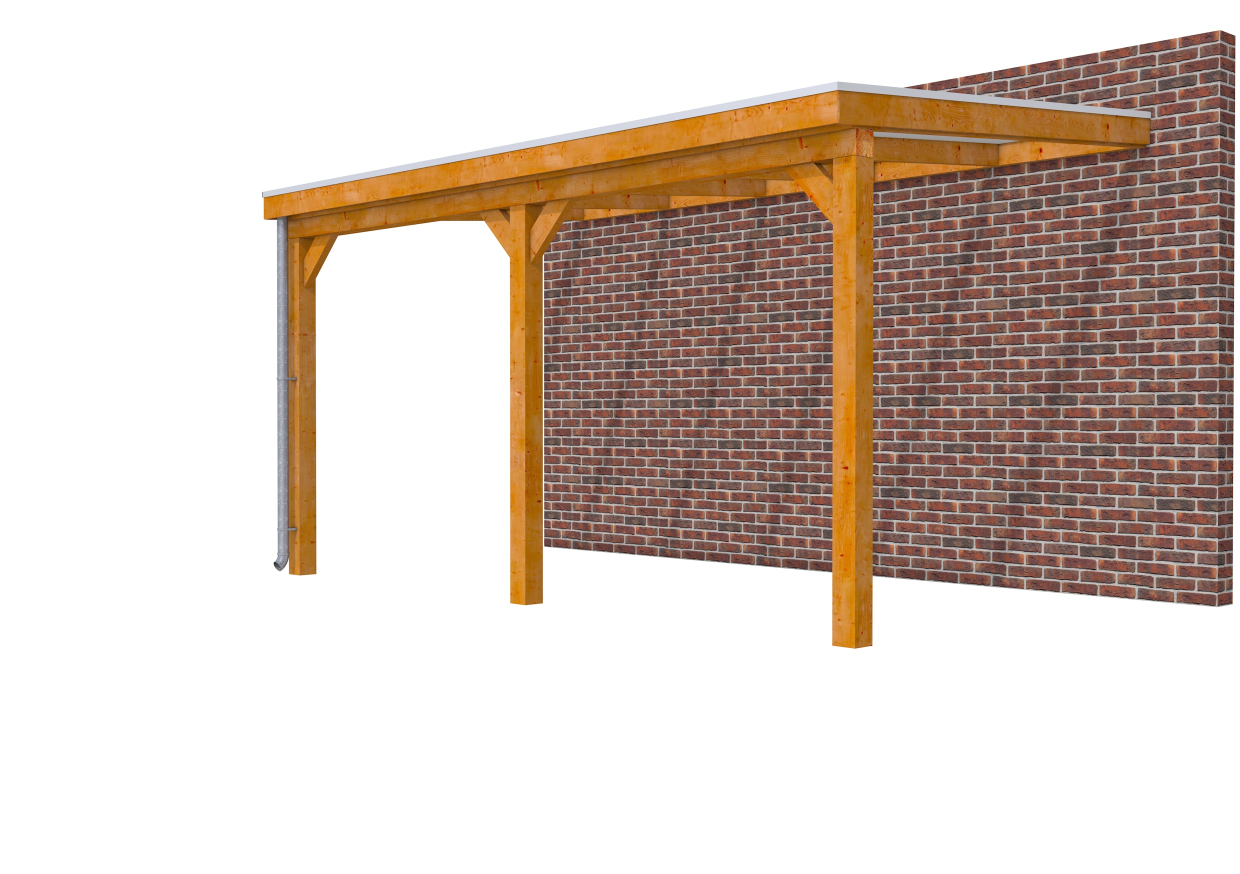 Veranda Classic 500 douglas, 512 x 310 cm, dakplaten opaal, transparant gespoten.