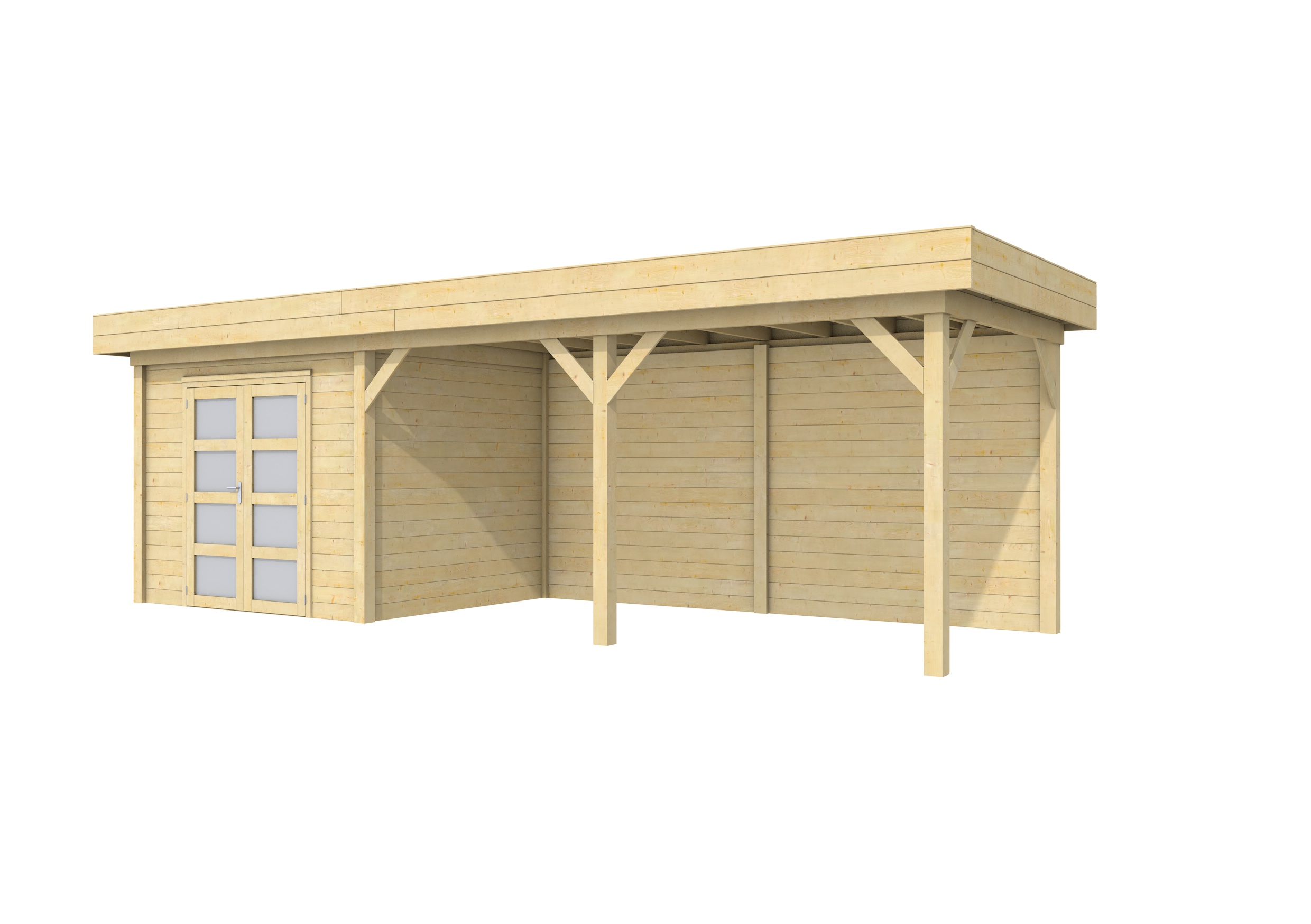 Vuren Topvision Bonte Specht, 300 x 250 en luifel 500 cm, onbehandeld.