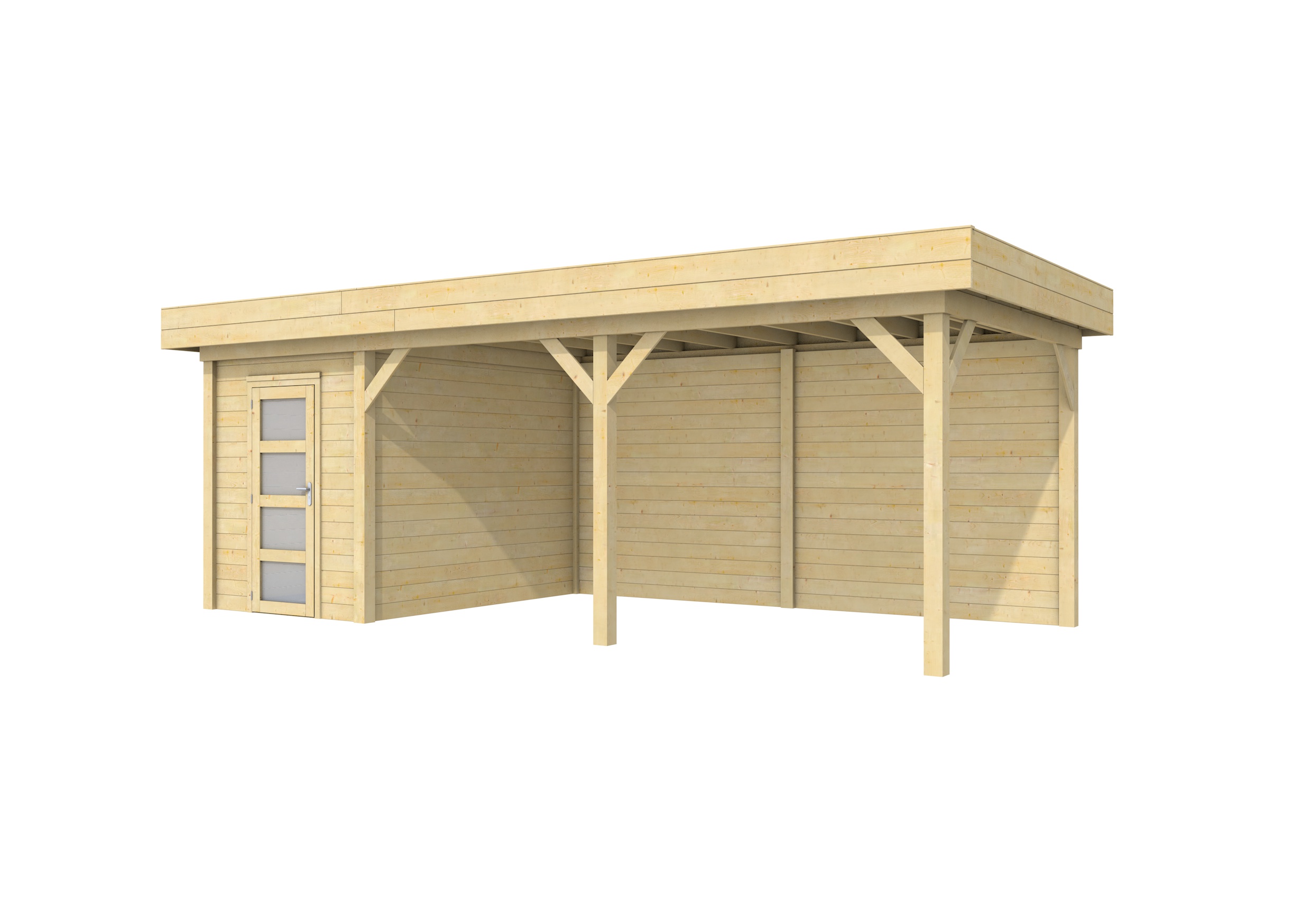 Vuren Topvision Kiekendief, 200 x 300 en luifel 500 cm, onbehandeld.