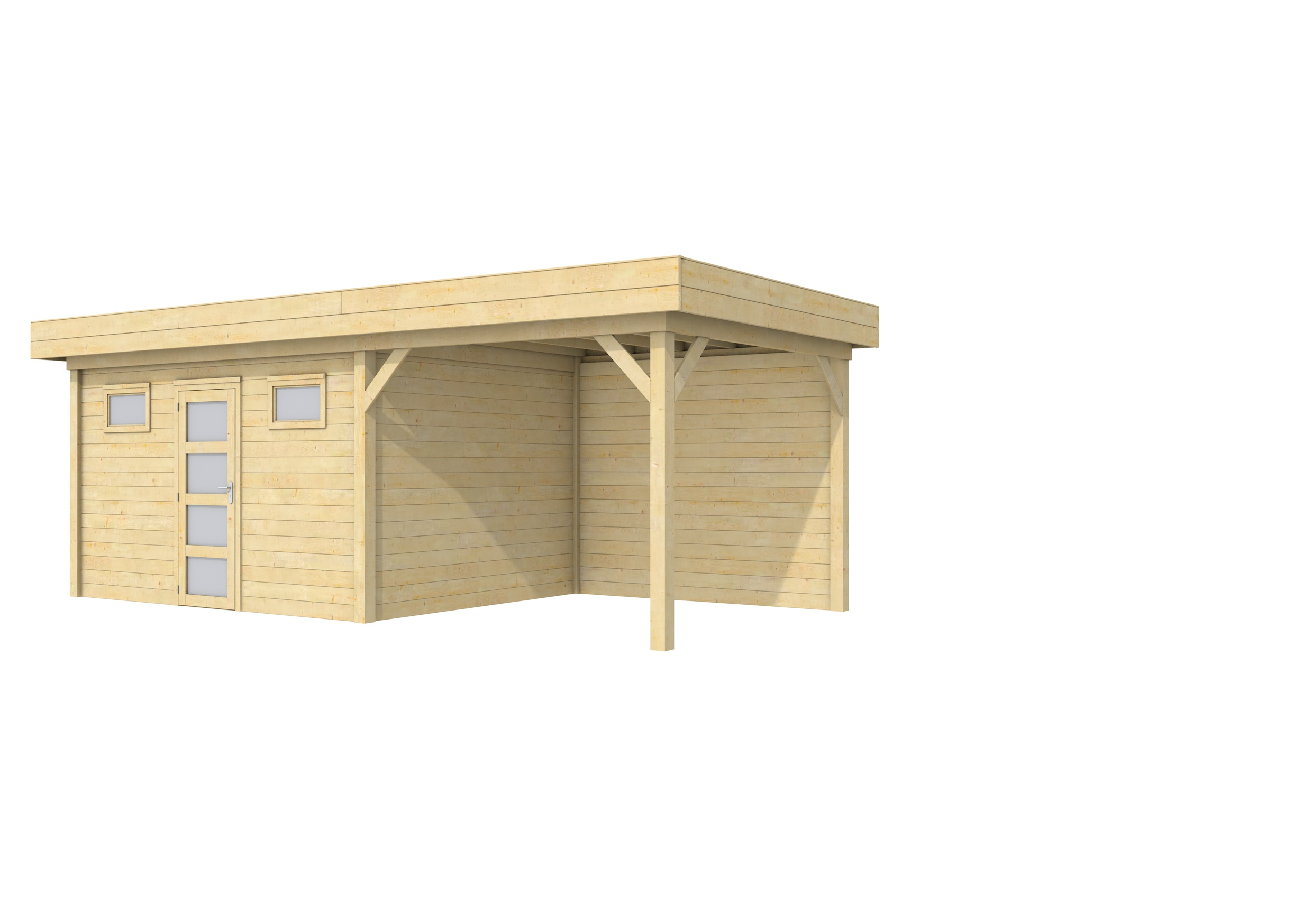 Vuren Topvision Kievit, 400 x 300 en luifel 300 cm, onbehandeld.