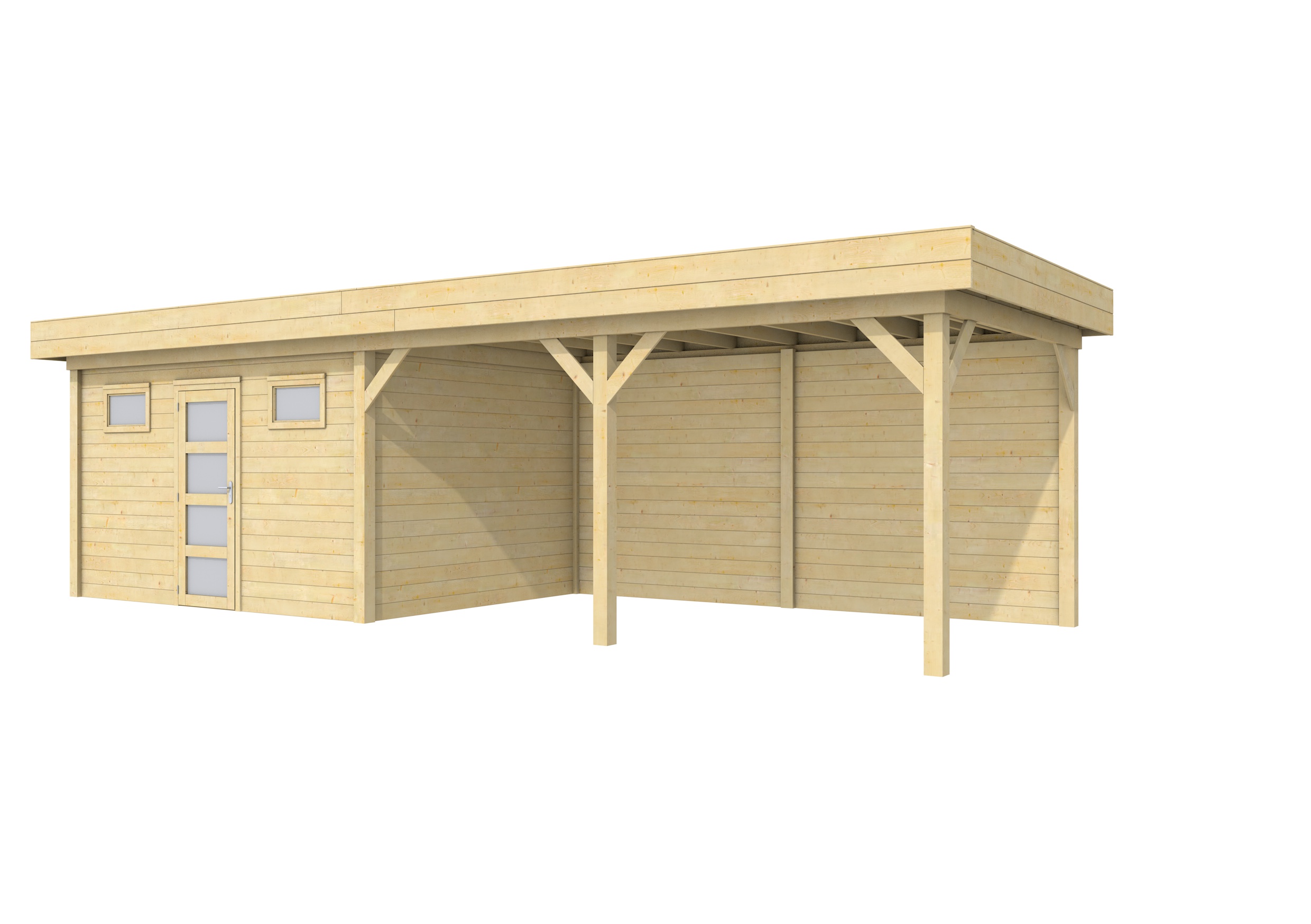 Vuren Topvision Kievit, 400 x 300 en luifel 500 cm, onbehandeld.