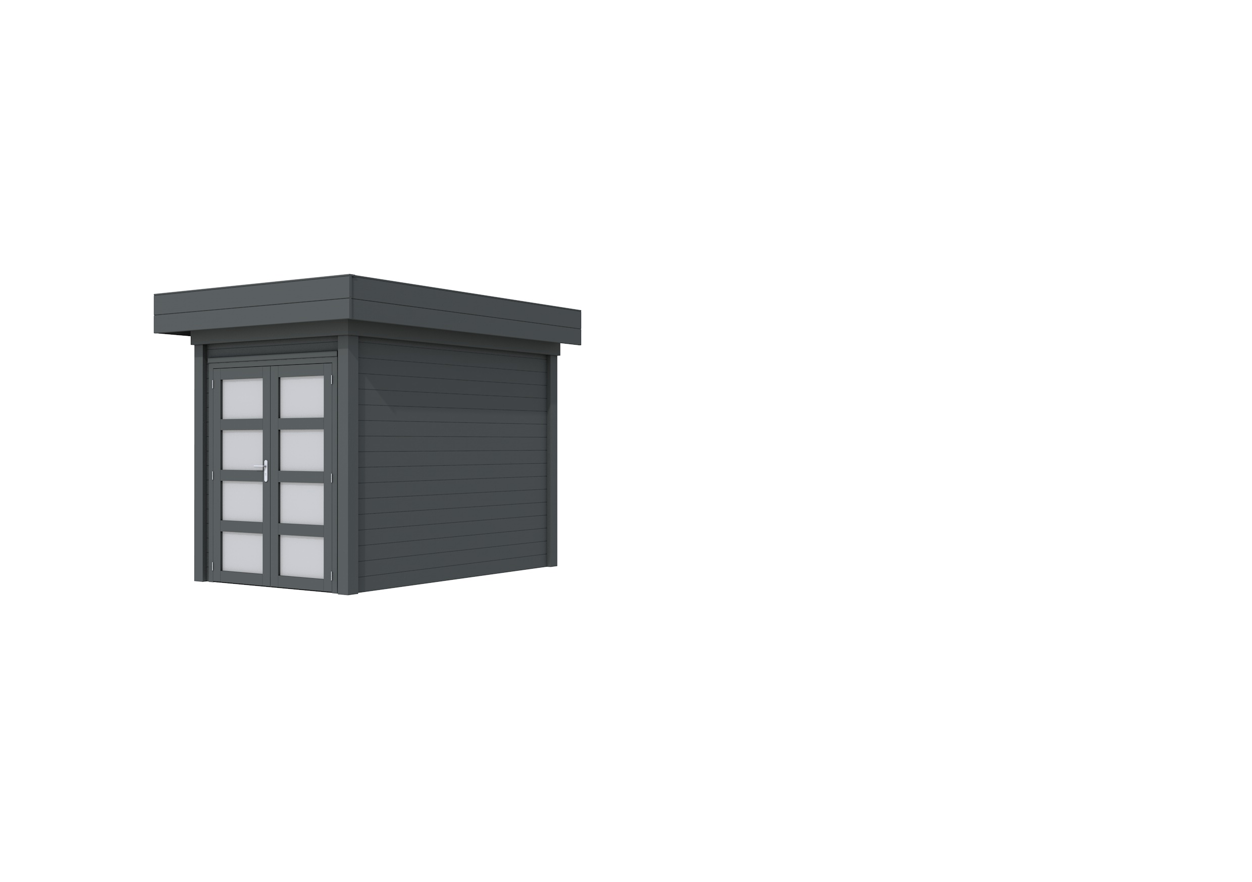 Vuren Topvision Zwaluw, 200 x 300 cm, antraciet gespoten.