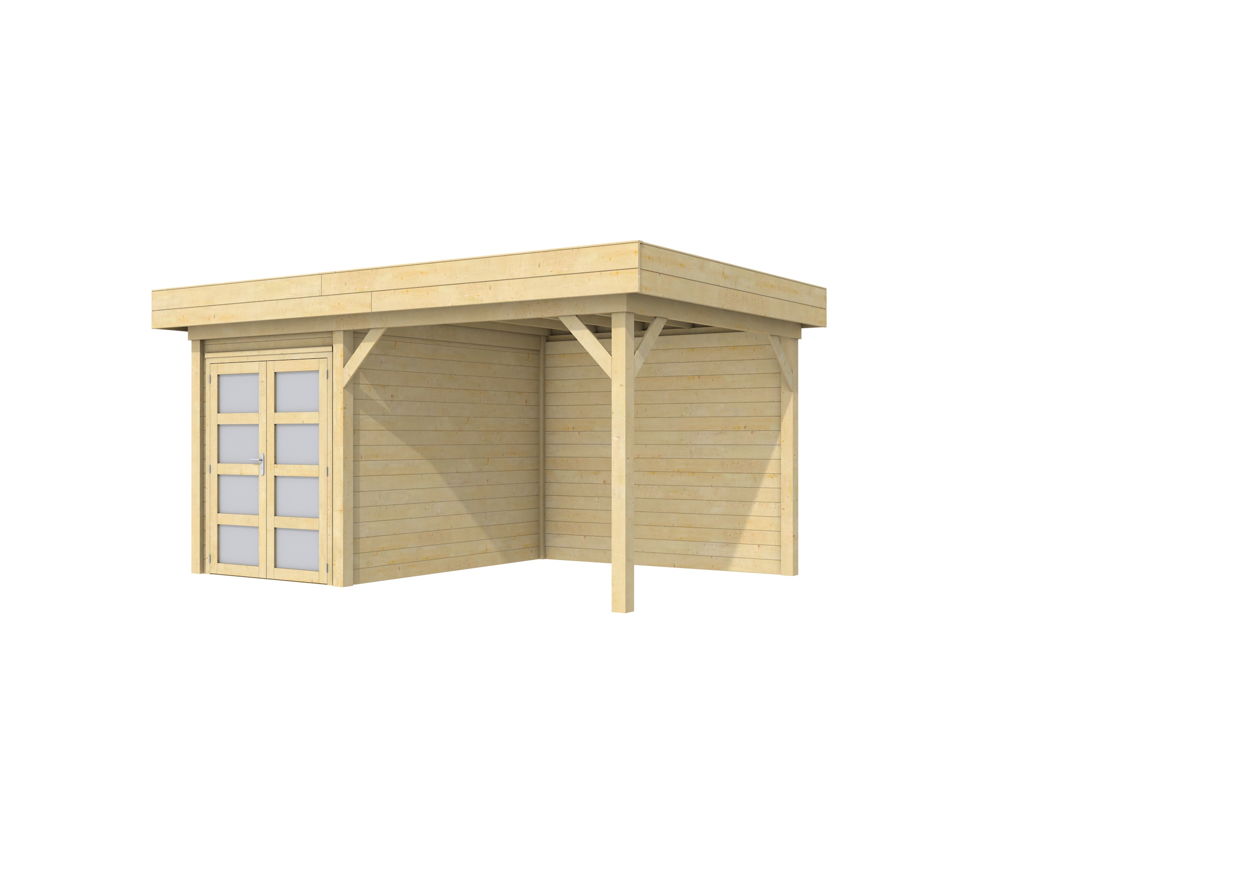 Vuren Topvision Zwaluw, 200 x 300 en luifel 300 cm, onbehandeld.