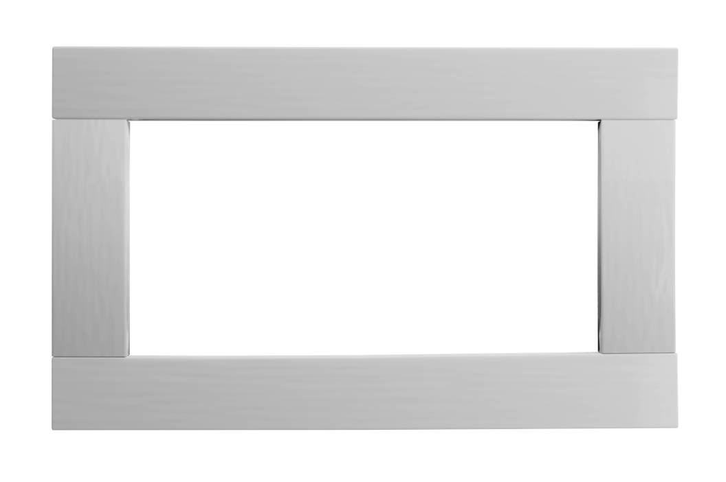 Vuren vast raam met helder glas, 71,2 x 43,8 cm, lichtgrijs gespoten.