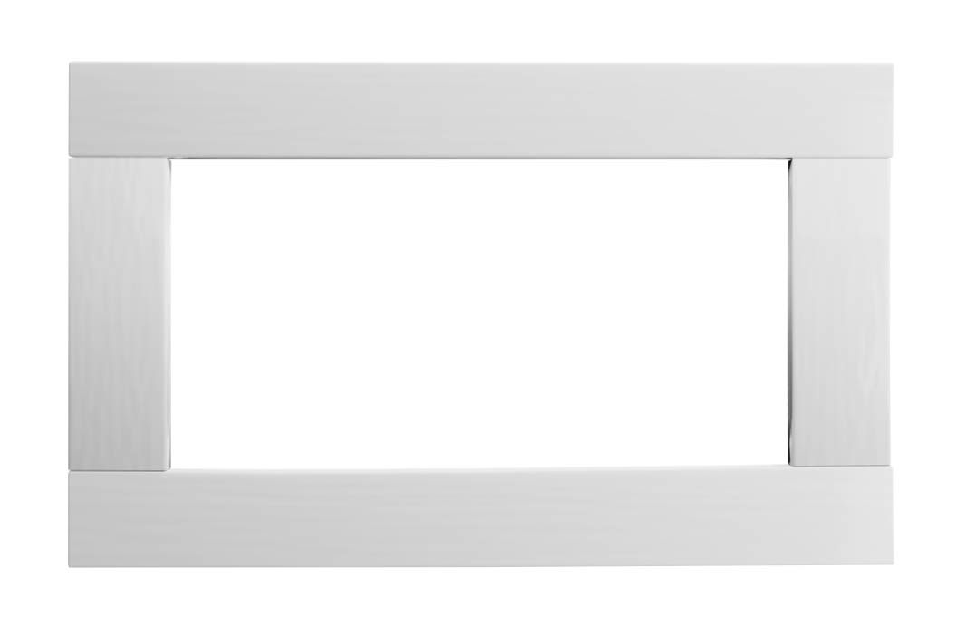 Vuren vast raam met helder glas, 71,2 x 43,8 cm, wit gespoten.