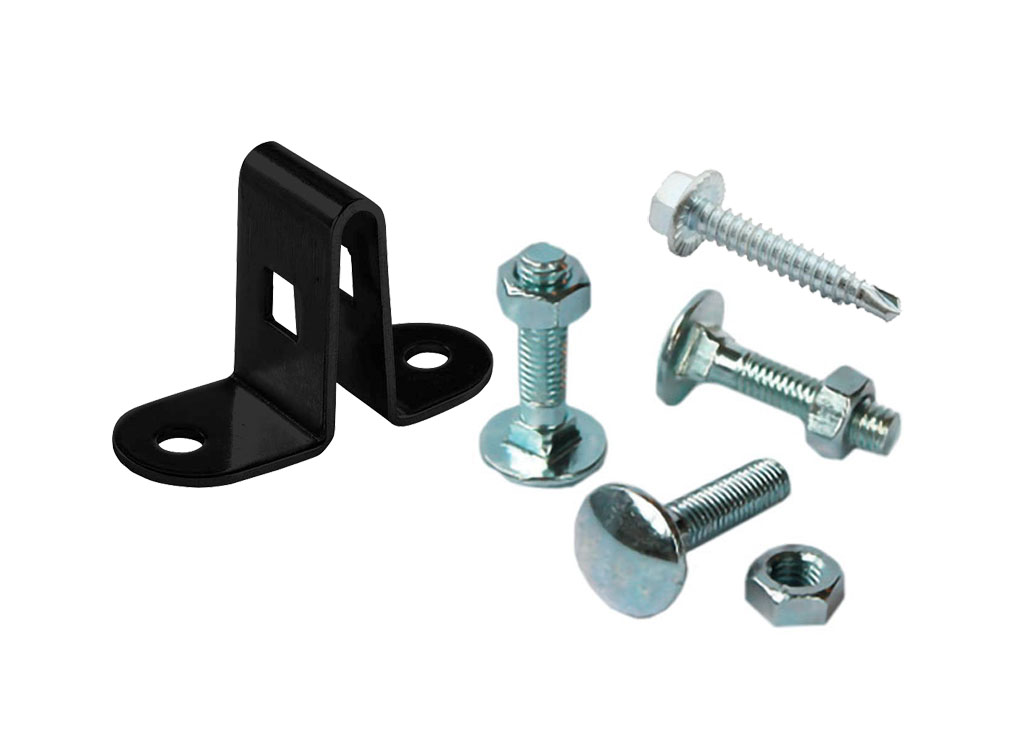 Hillfence poortpaal-aansluiting, zwart RAL 9005.