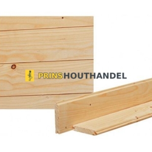 Vuren 18x90mm vloer/dakhout mes en groef