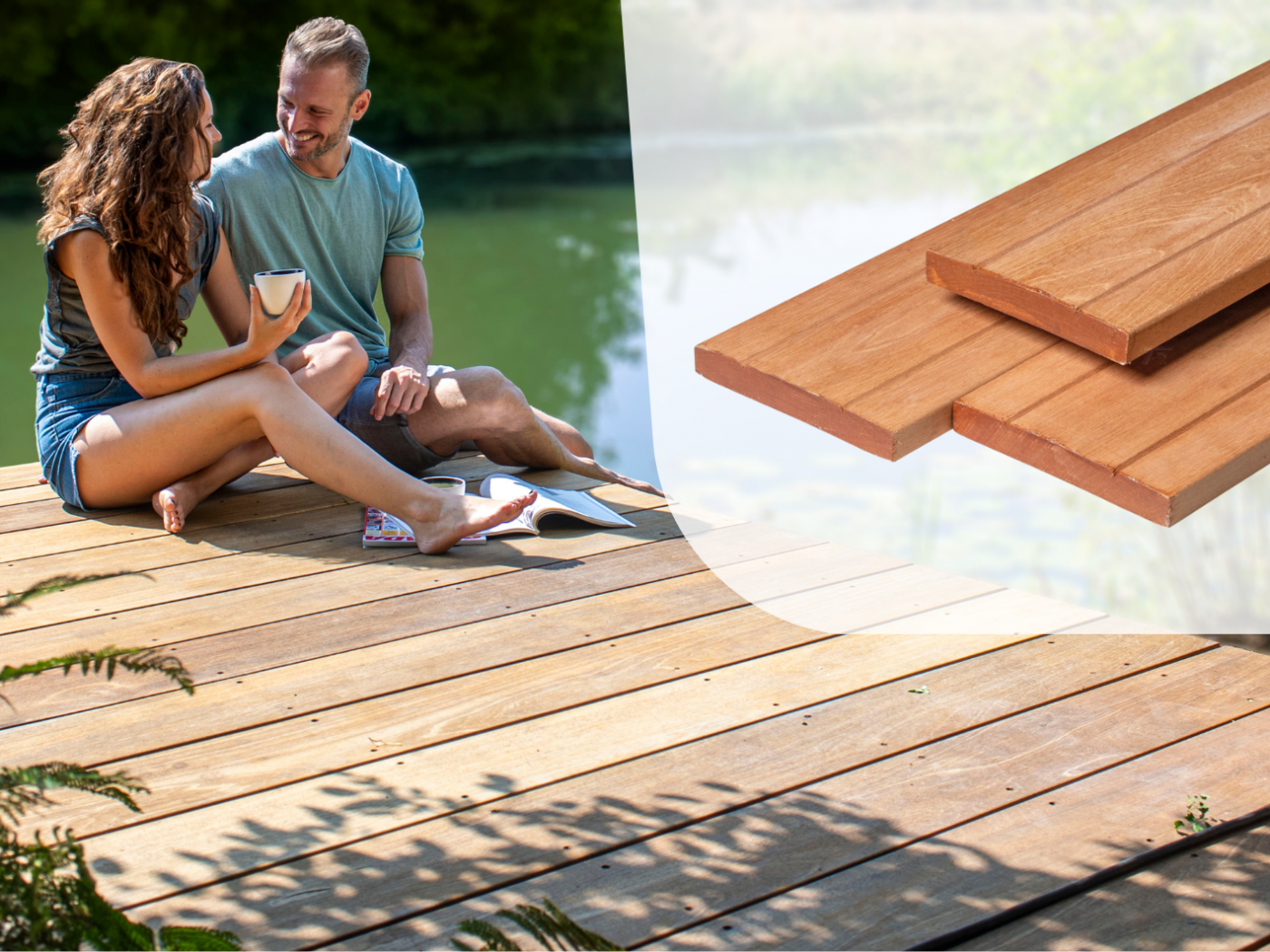 Hardhouten Bankirai Yellow Balau Vlonderplanken 28x190mm (aanbieding) - Afbeelding 2