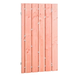 Douglas tuinpoort fijnbezaagd stalen frame 100x190cm RVS Klinkstel