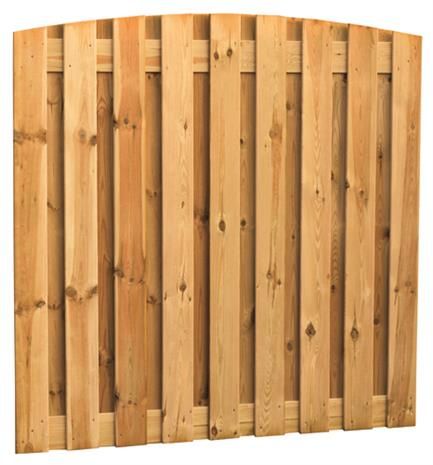 004. Geimpregneerd tuinscherm 19 planks verticaal toog 180 x 180 cm