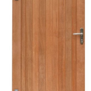 Hardhouten enkele toegangspoort 100x180cm incl. Beslag