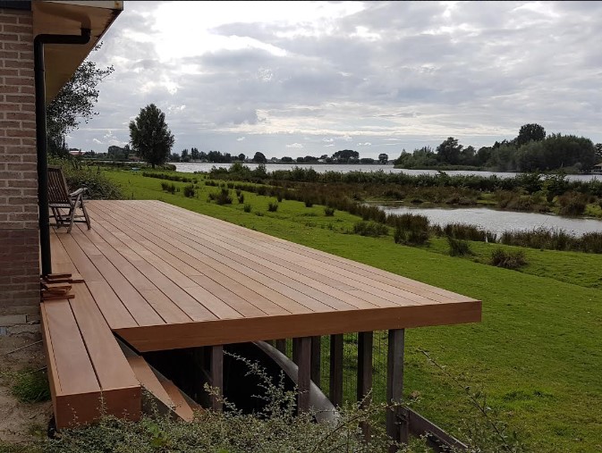 Hardhouten Bankirai Yellow Balau Vlonderplanken 28x190mm (aanbieding) - Afbeelding 5