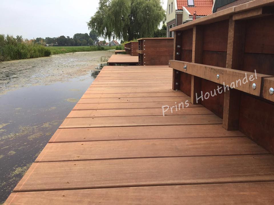 Hardhouten Bankirai Yellow Balau Vlonderplanken 28x190mm (aanbieding) - Afbeelding 9