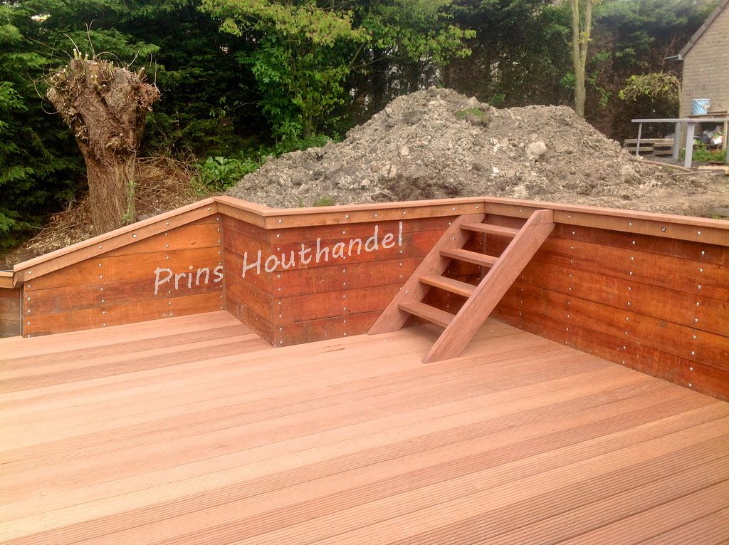 Hardhouten Vlonderplanken Bankirai Yellow Balau 21x145mm - Afbeelding 2