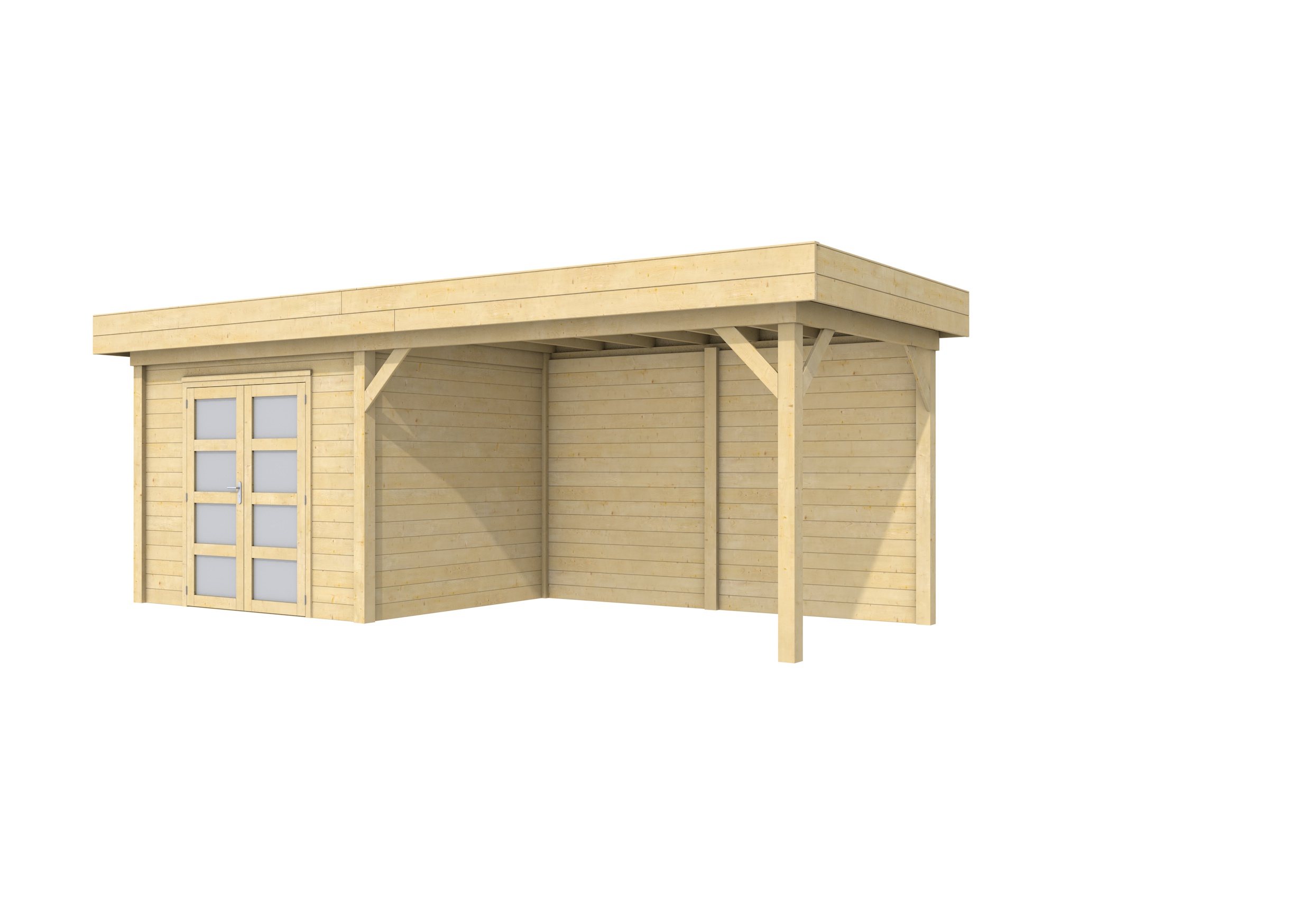 Vuren Topvision Bonte Specht, 300 x 250 en luifel 400 cm, onbehandeld.