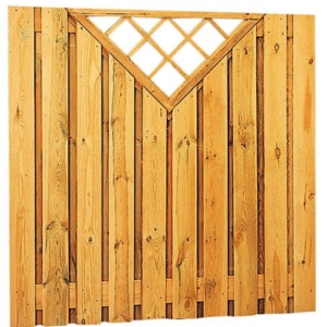 Tuinscherm Geimpregneerd 180x180cm Recht V-Raam 21 planks